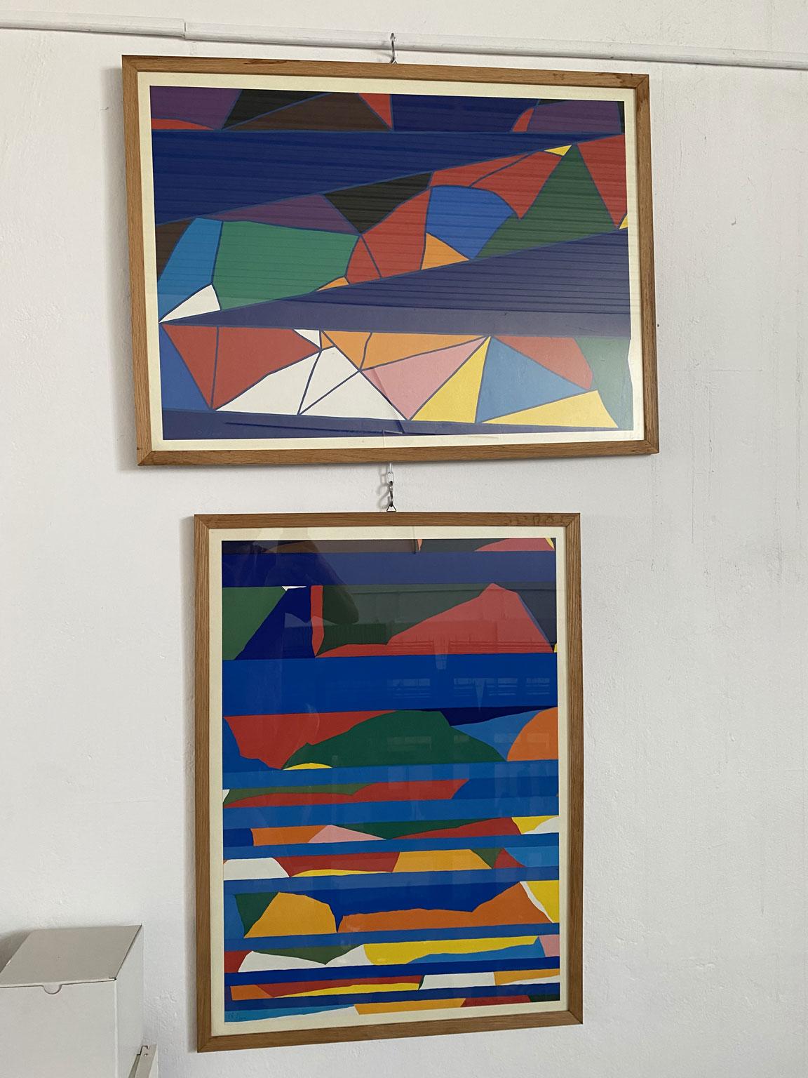 1970 Italien Post-Modern Abstrakt Mehrere Farben Druck von Piero Dorazio (Postmoderne) im Angebot