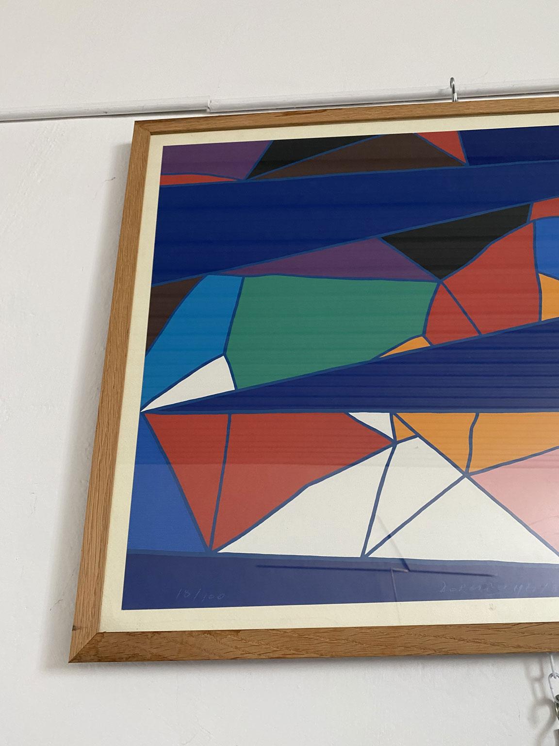 1970 Italien Post-Modern Abstrakt Mehrere Farben Druck von Piero Dorazio (Italienisch) im Angebot