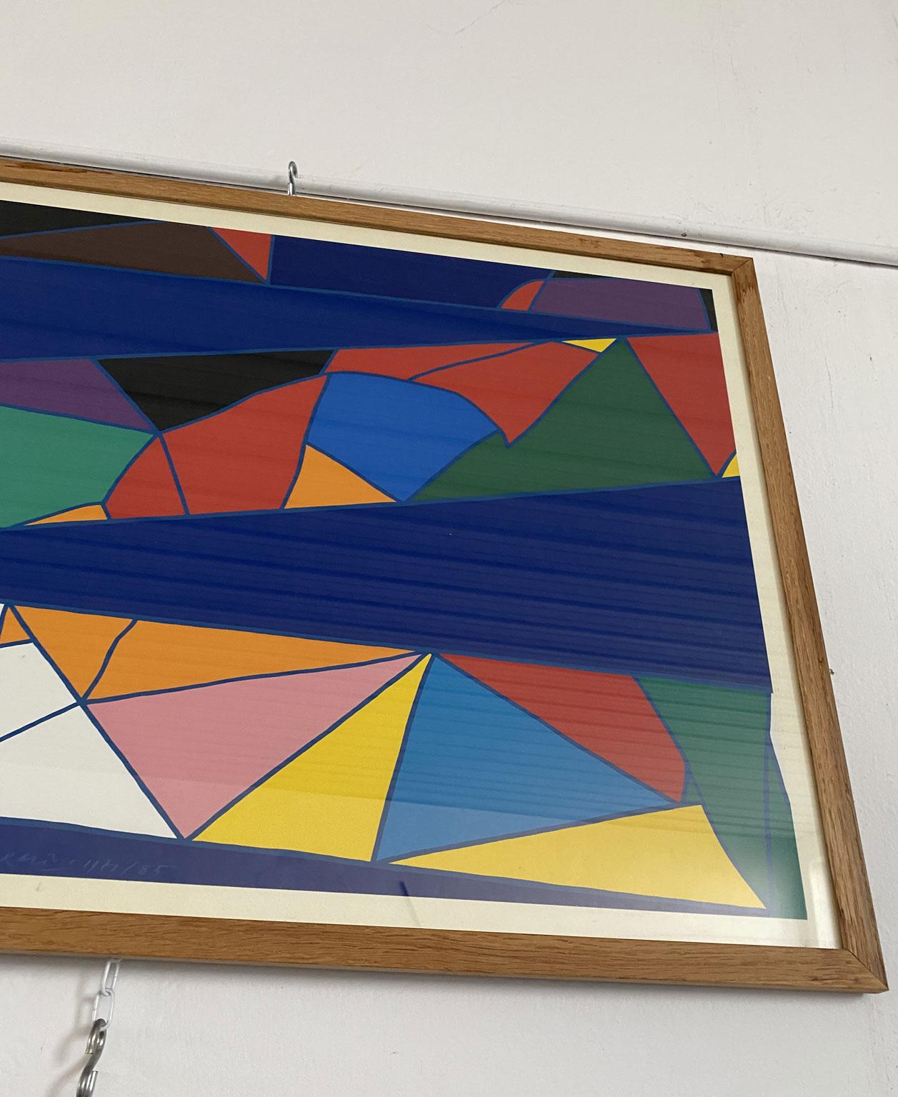 1970 Italien Post-Modern Abstrakt Mehrere Farben Druck von Piero Dorazio im Zustand „Gut“ im Angebot in Brescia, IT