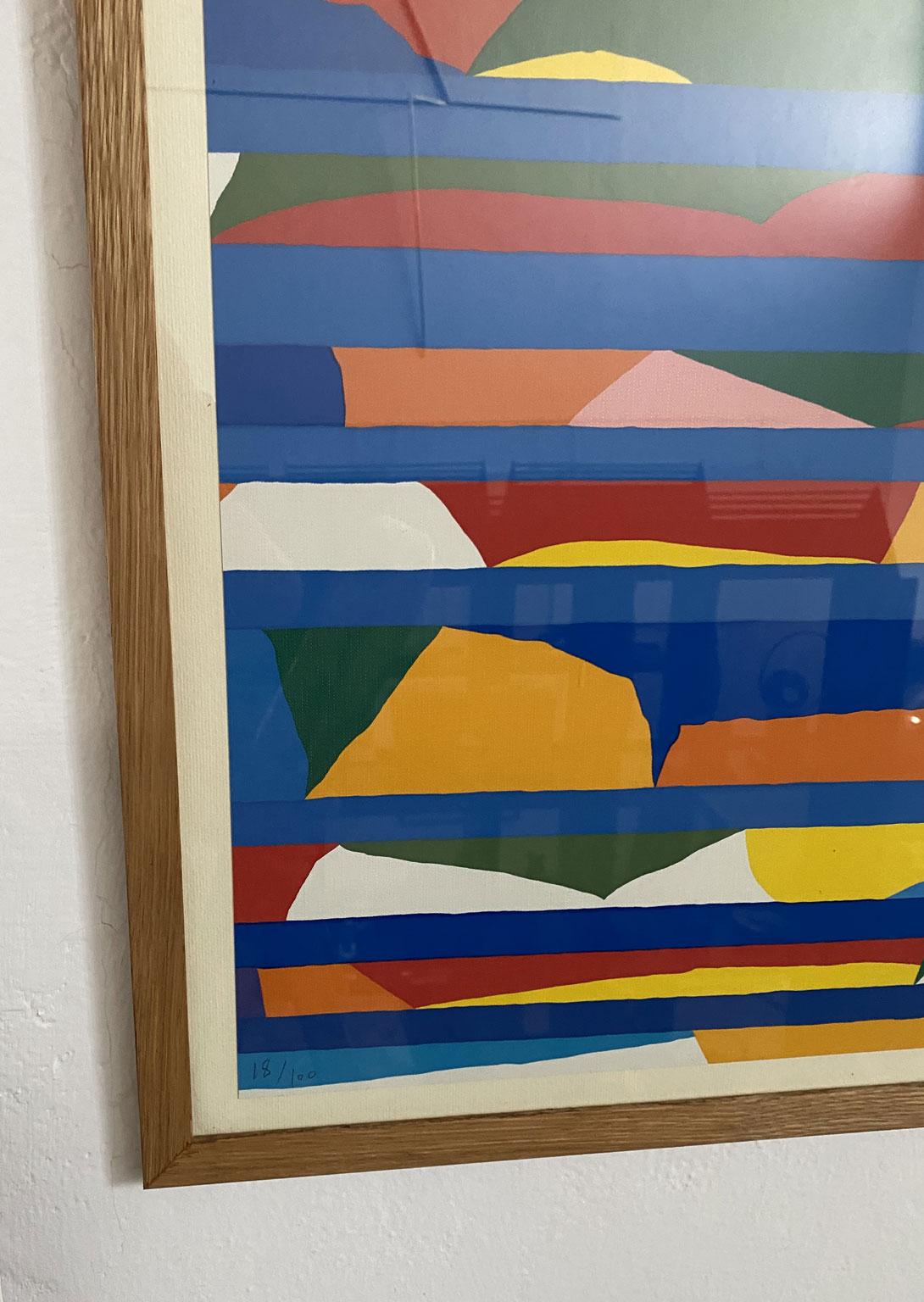 1970 Italien Postmoderne Mehrere Abstrakte Mehrfarbige Drucke von Piero Dorazio (Italienisch) im Angebot