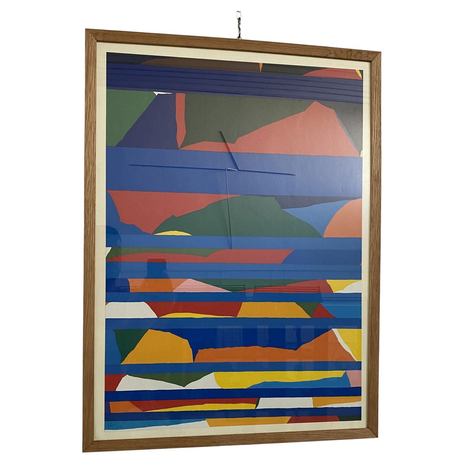 1970 Italien Postmoderne Mehrere Abstrakte Mehrfarbige Drucke von Piero Dorazio