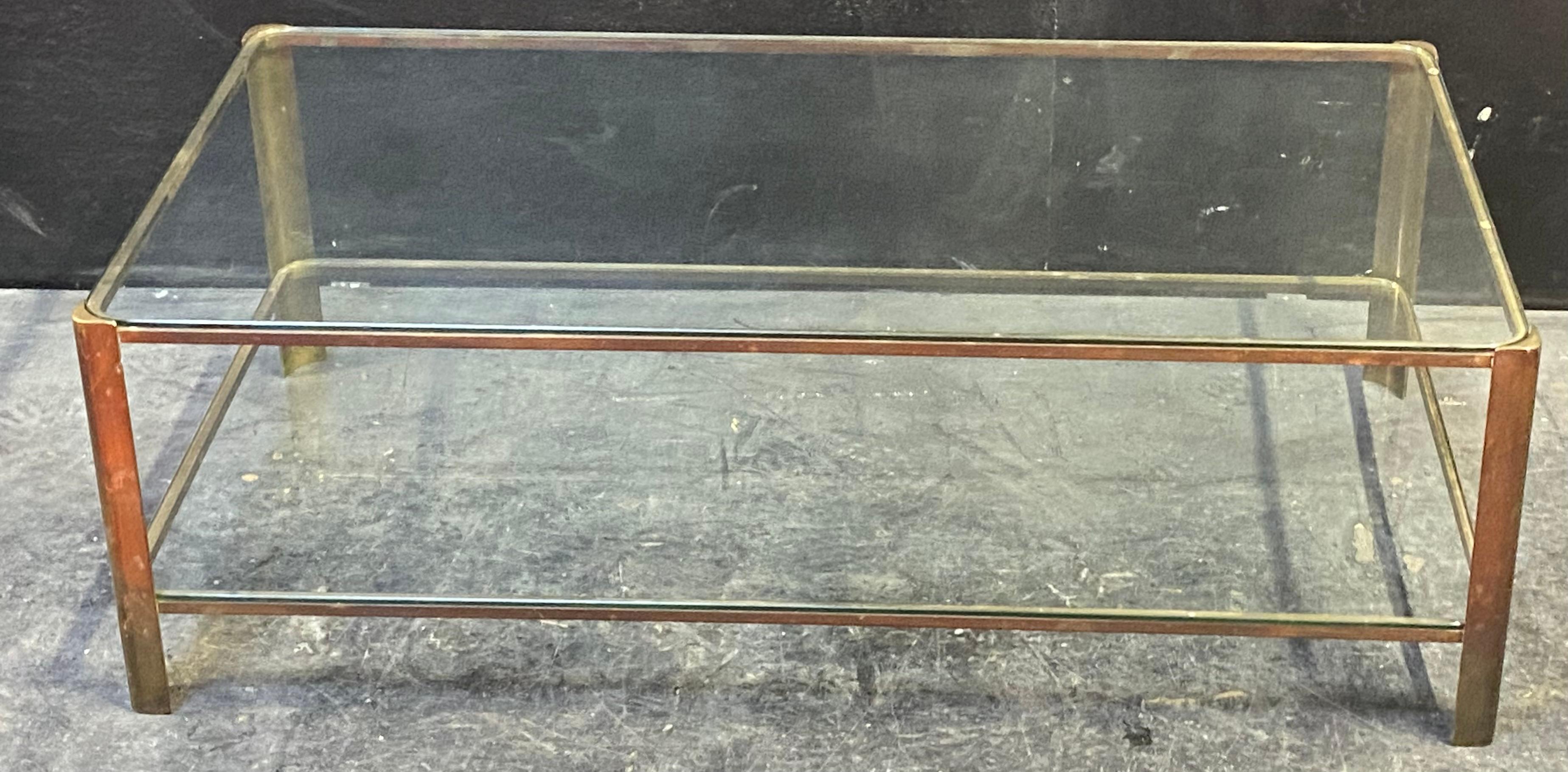 1970′ Jacques QUINET Coffee Table, For Maison MALABERT.Polished Brass. L: 111 cm 4