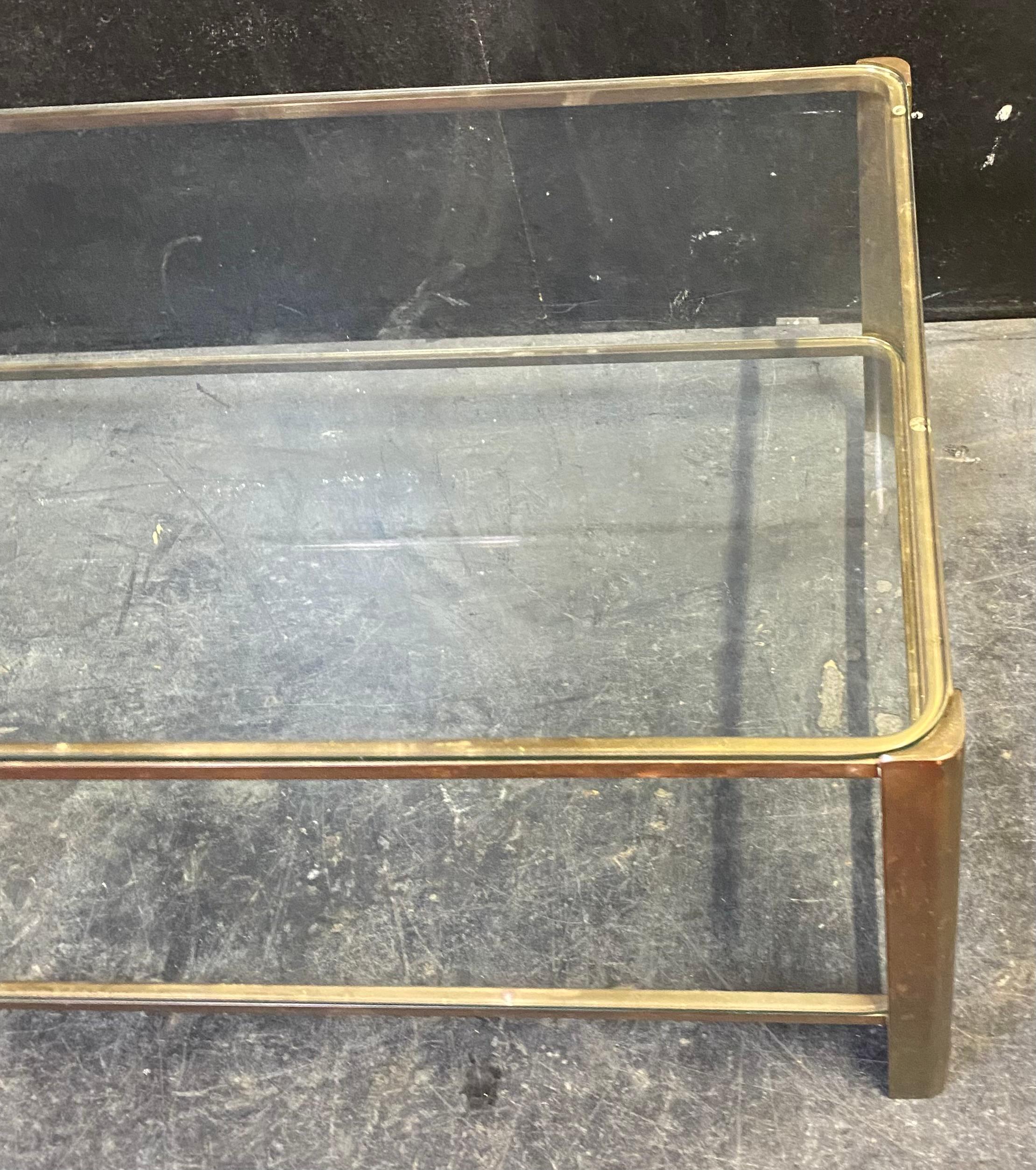 1970′ Jacques QUINET Coffee Table, For Maison MALABERT.Polished Brass. L: 111 cm 2