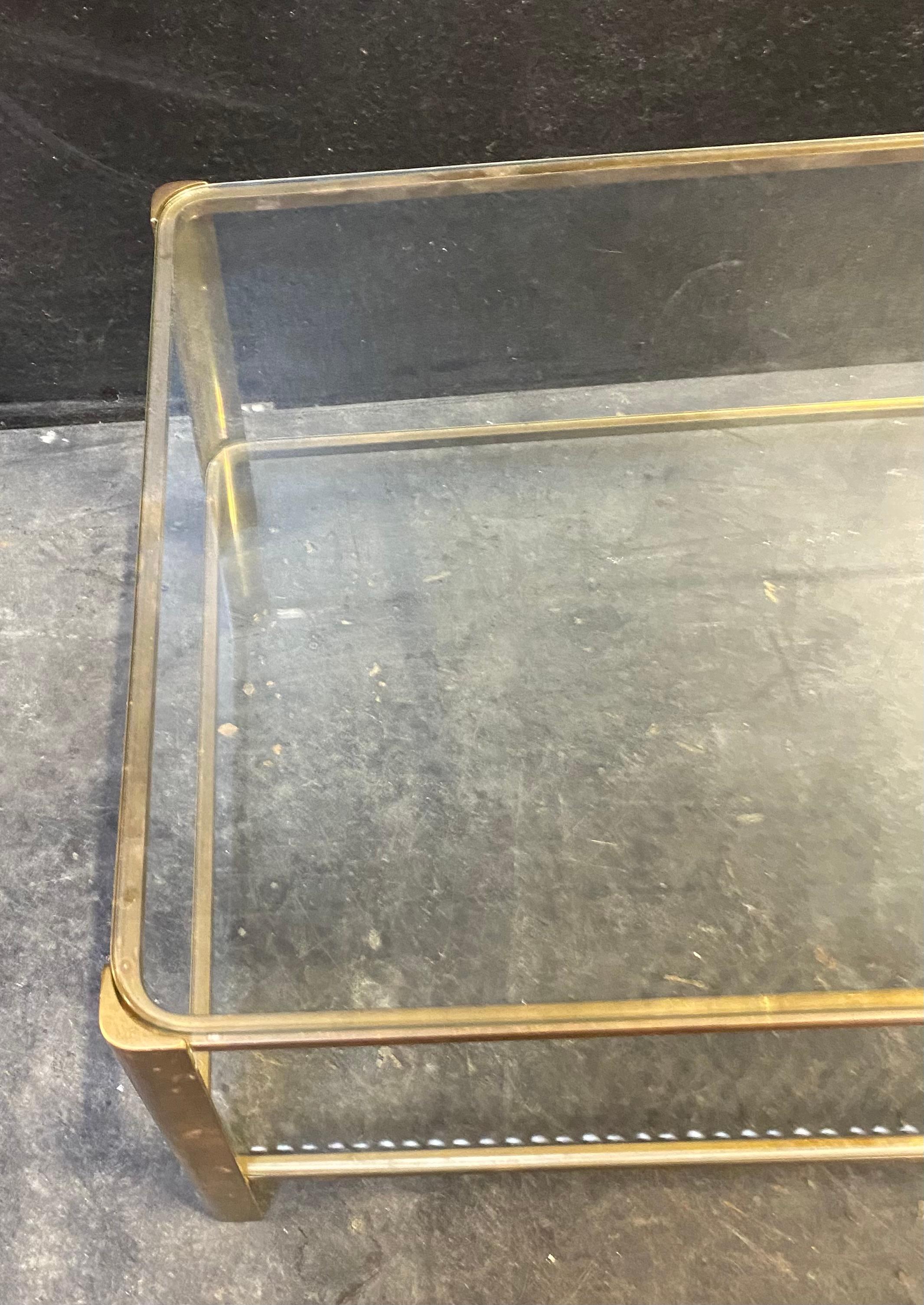 1970′ Jacques QUINET Coffee Table, For Maison MALABERT.Polished Brass. L: 111 cm 3