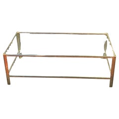 1970′ Jacques QUINET Coffee Table, For Maison MALABERT.Polished Brass. L: 111 cm