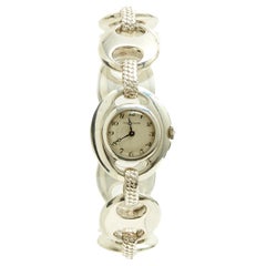 1970 Jaeger-LeCoultre Montre Hermès Grain de Café Silver Watch Rare