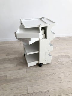 1970 Joe Colombo "Boby" Trolley Workstation Cart in White