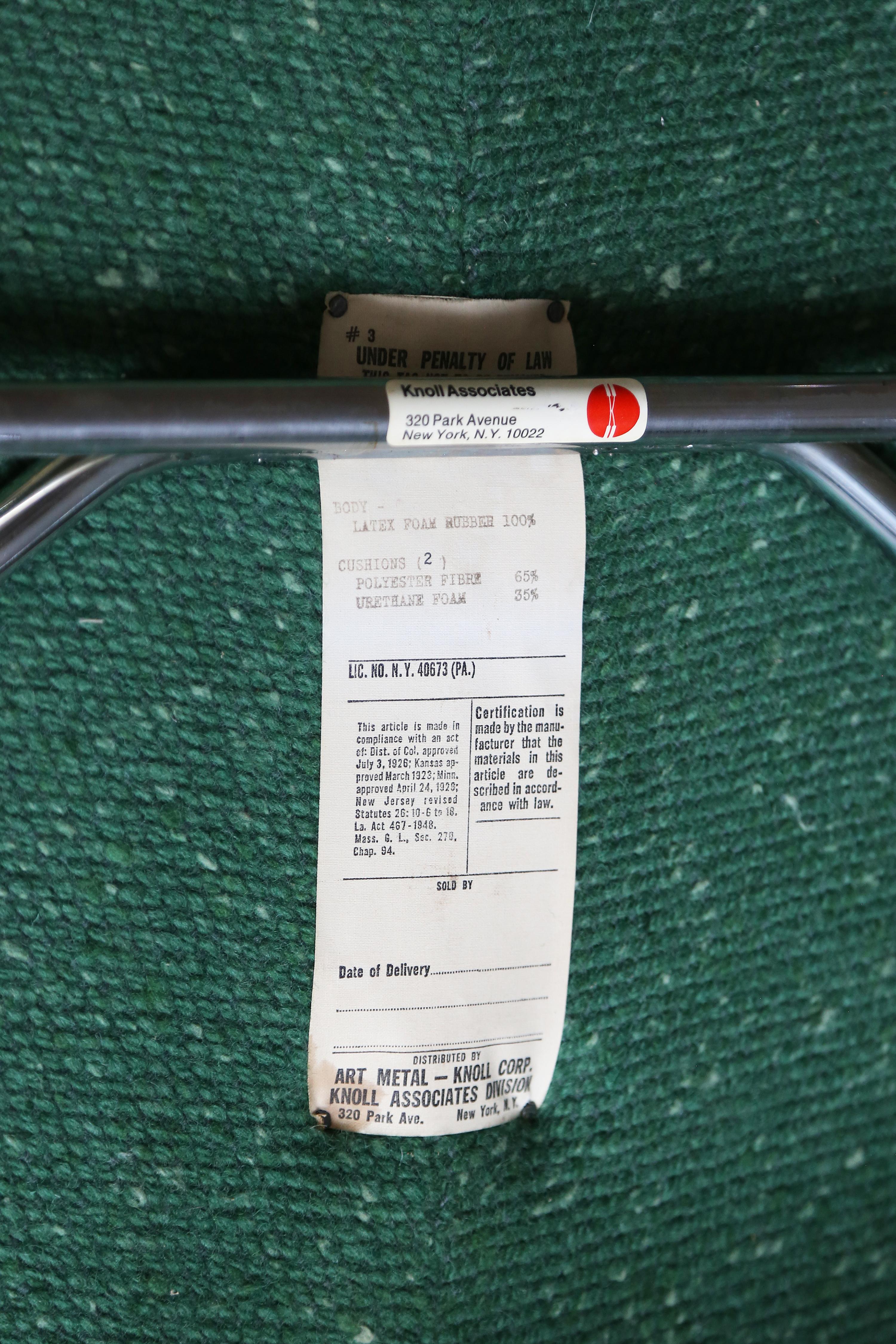 Knoll Womb Chair aus grüner Wolle, 1970 im Angebot 7