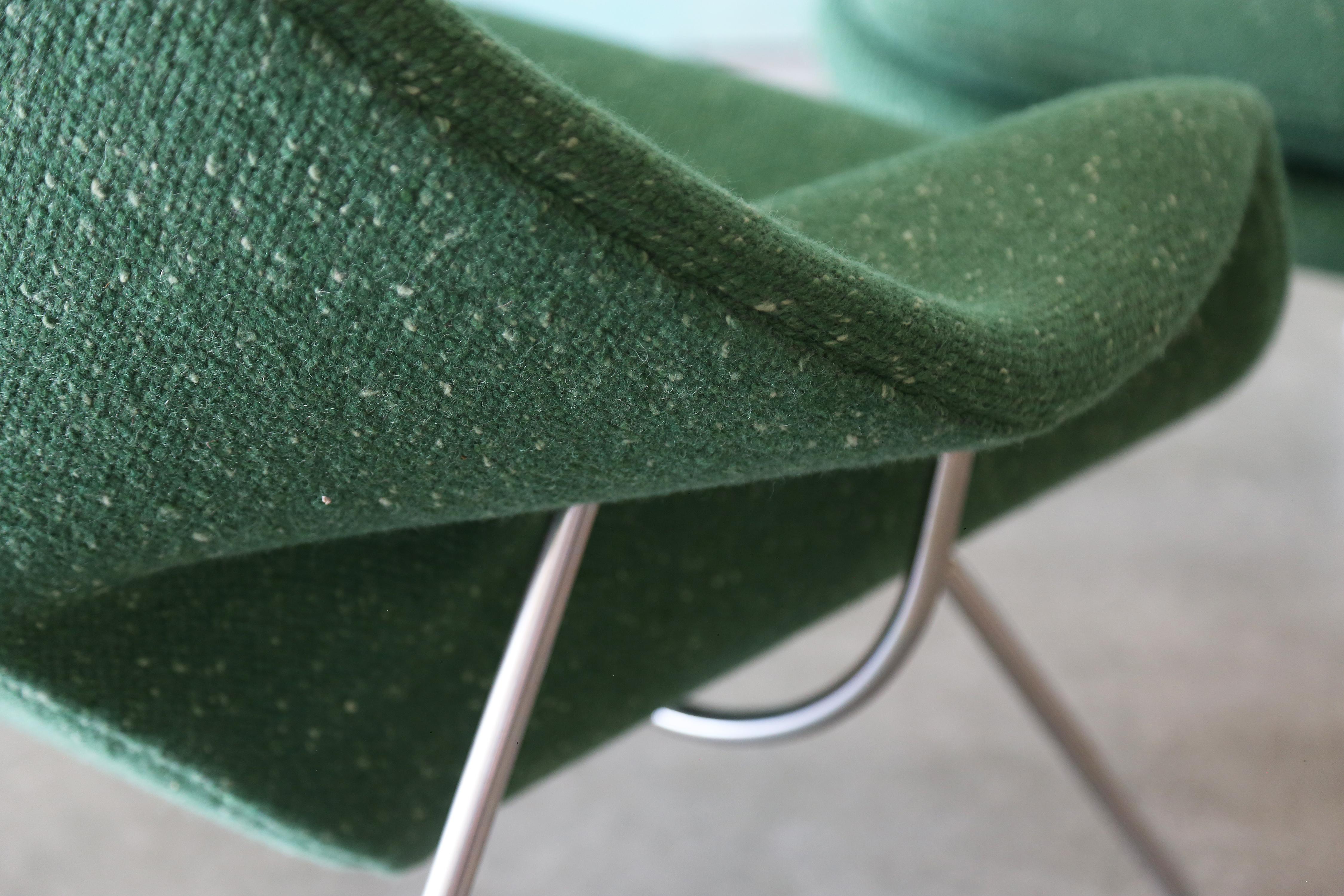 Knoll Womb Chair aus grüner Wolle, 1970 (Ende des 20. Jahrhunderts) im Angebot