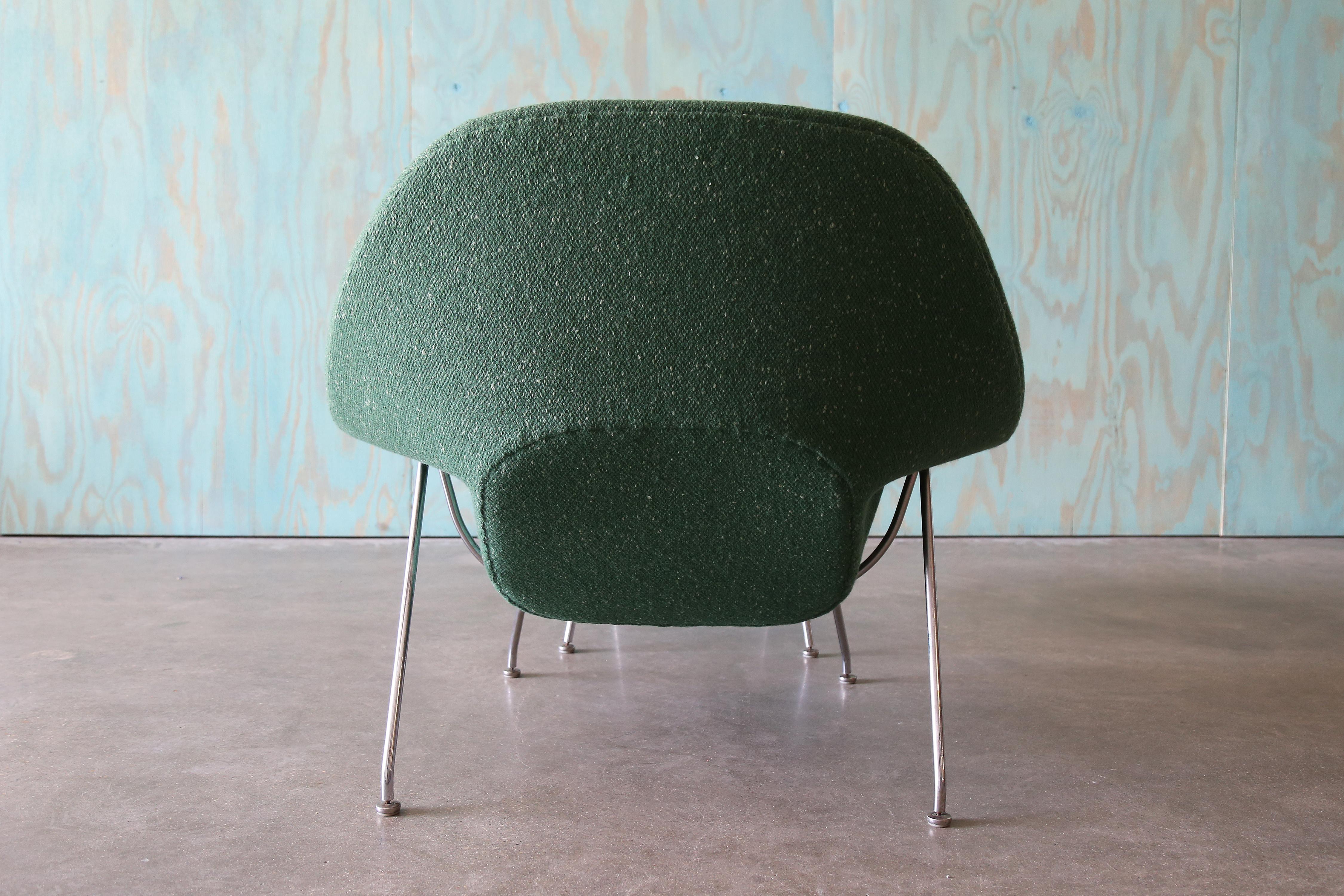 Knoll Womb Chair aus grüner Wolle, 1970 im Angebot 1