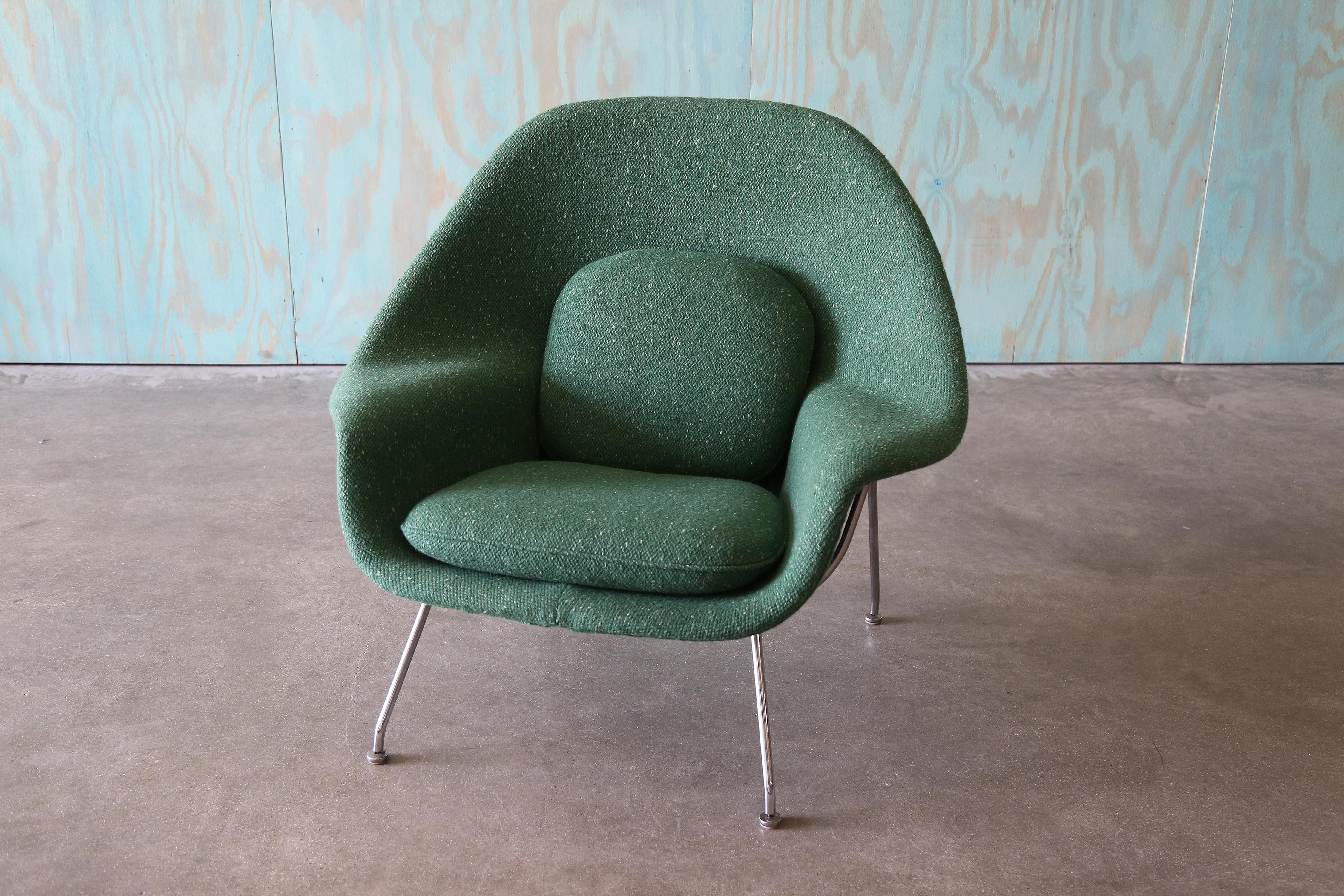 Knoll Womb Chair aus grüner Wolle, 1970 im Angebot 2