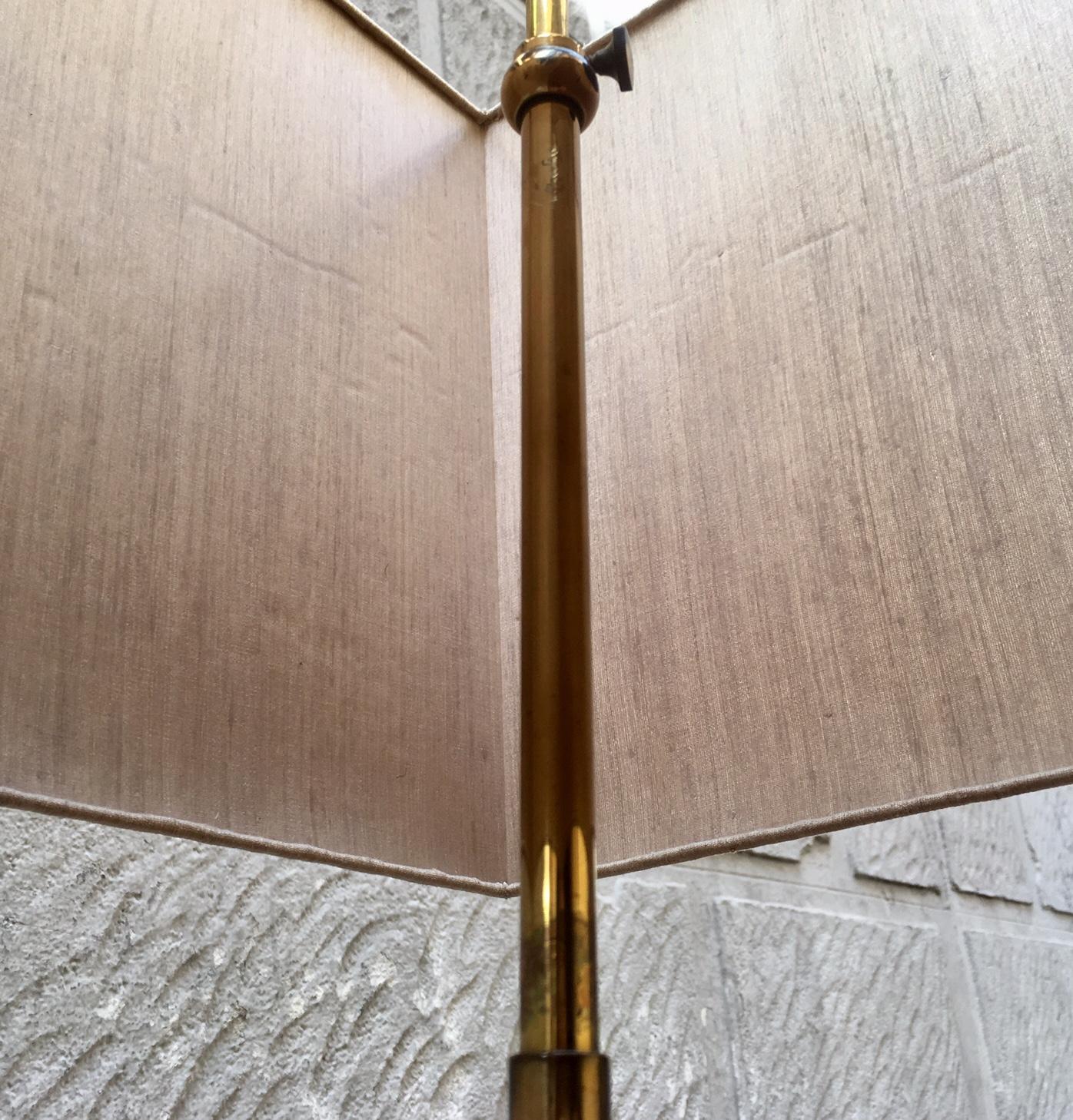1970 Lacquered and Brass Table Lamp JC Mahey Style For Sale 7