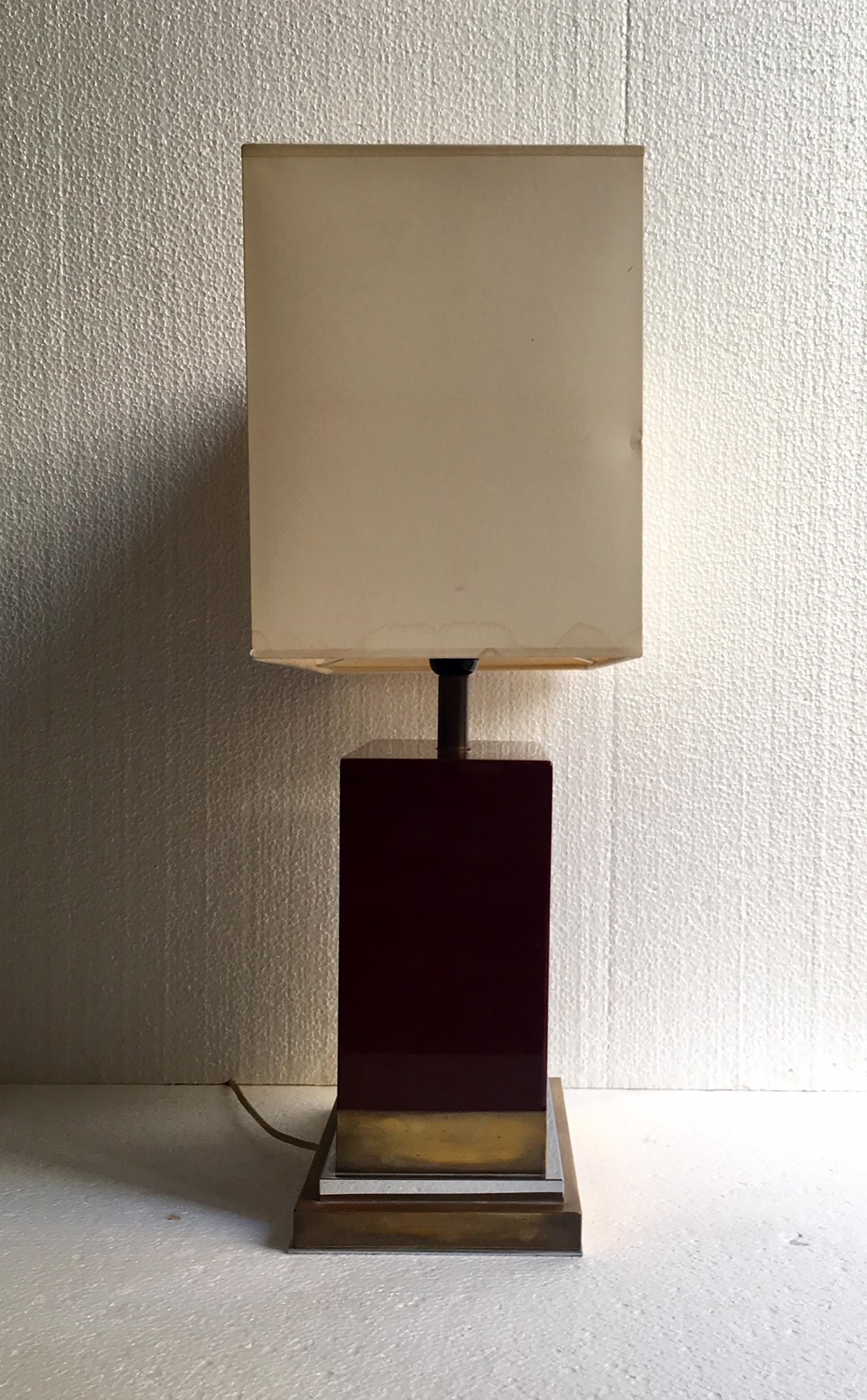 Lampe de table laquée de 1970 par J.C. Mahey Bon état - En vente à Madrid, ES