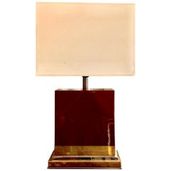 Vintage 1970 Lacquered Table Lamp by J.C. Mahey