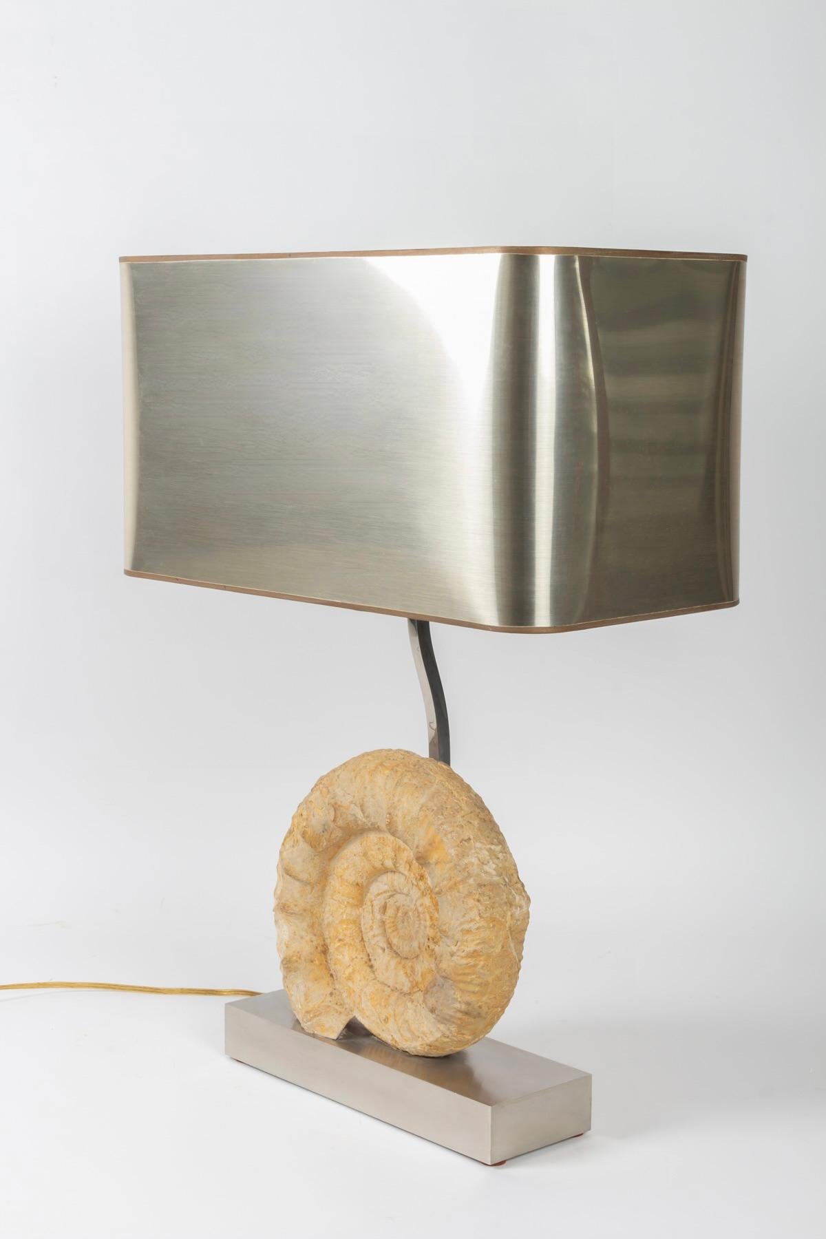 Stone 1970, Lamp by Willy Daro Model Ammonite