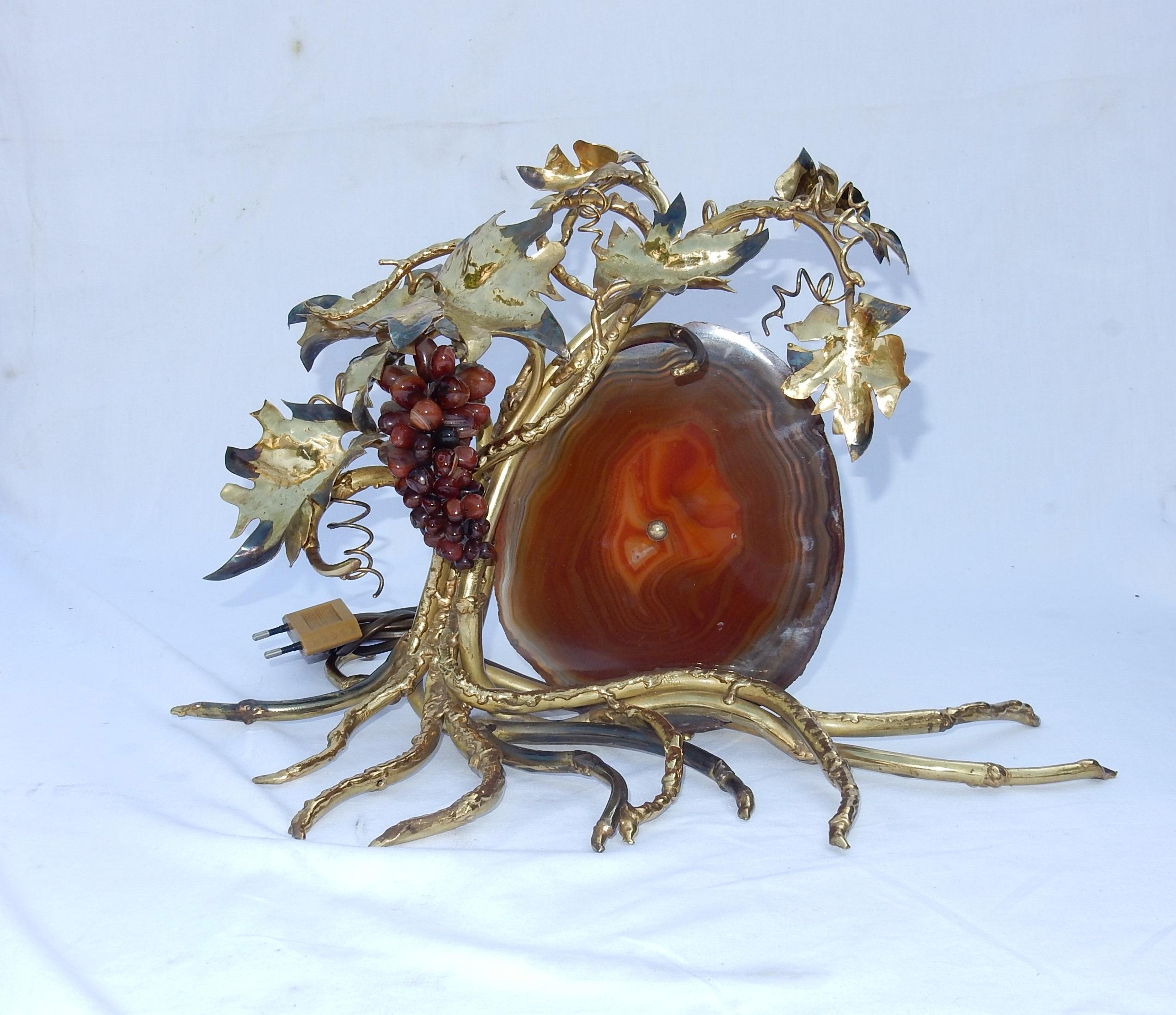 1970 Lamp with Bunch of Grapes Fernandez or Duval Brasseur for Honore, Paris For Sale 5