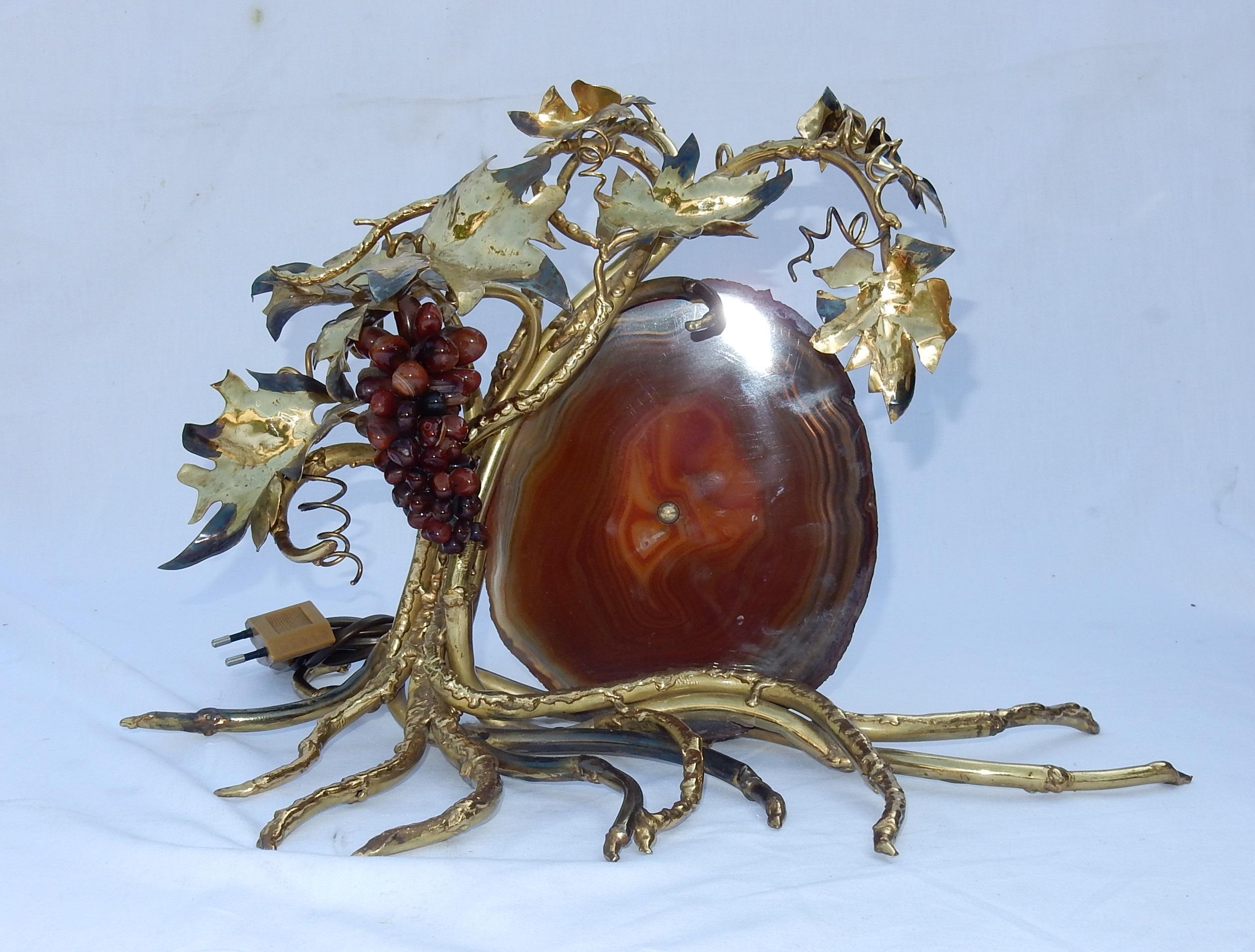 1970 Lamp with Bunch of Grapes Fernandez or Duval Brasseur for Honore, Paris For Sale 3