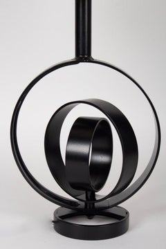 1970 Large Wrought Iron Lamp Inspired by the Globe Ateliers Vallauris