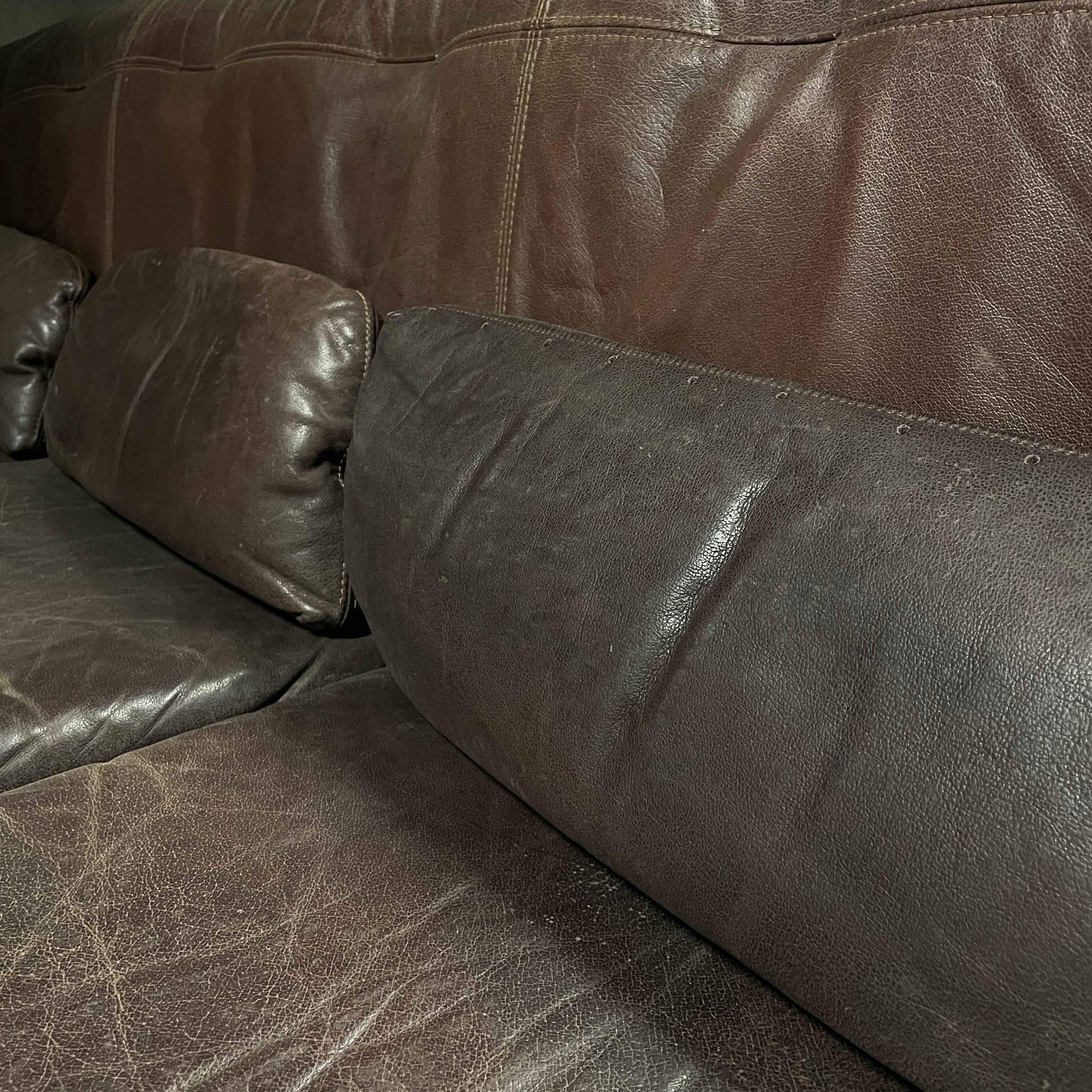 1970 leather german sofa by Hain & Thome For Sale 1