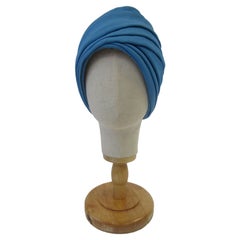 Vintage 1970 Leslie James Cobalt Blue Turban