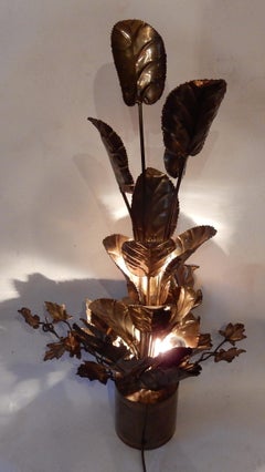 1970 Lighting Plant in Brass Maison Jansen 2 Bulbs