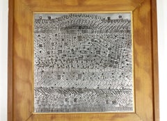 1970 Lino Tinè Italian Modernist Metal Sculpture Panel