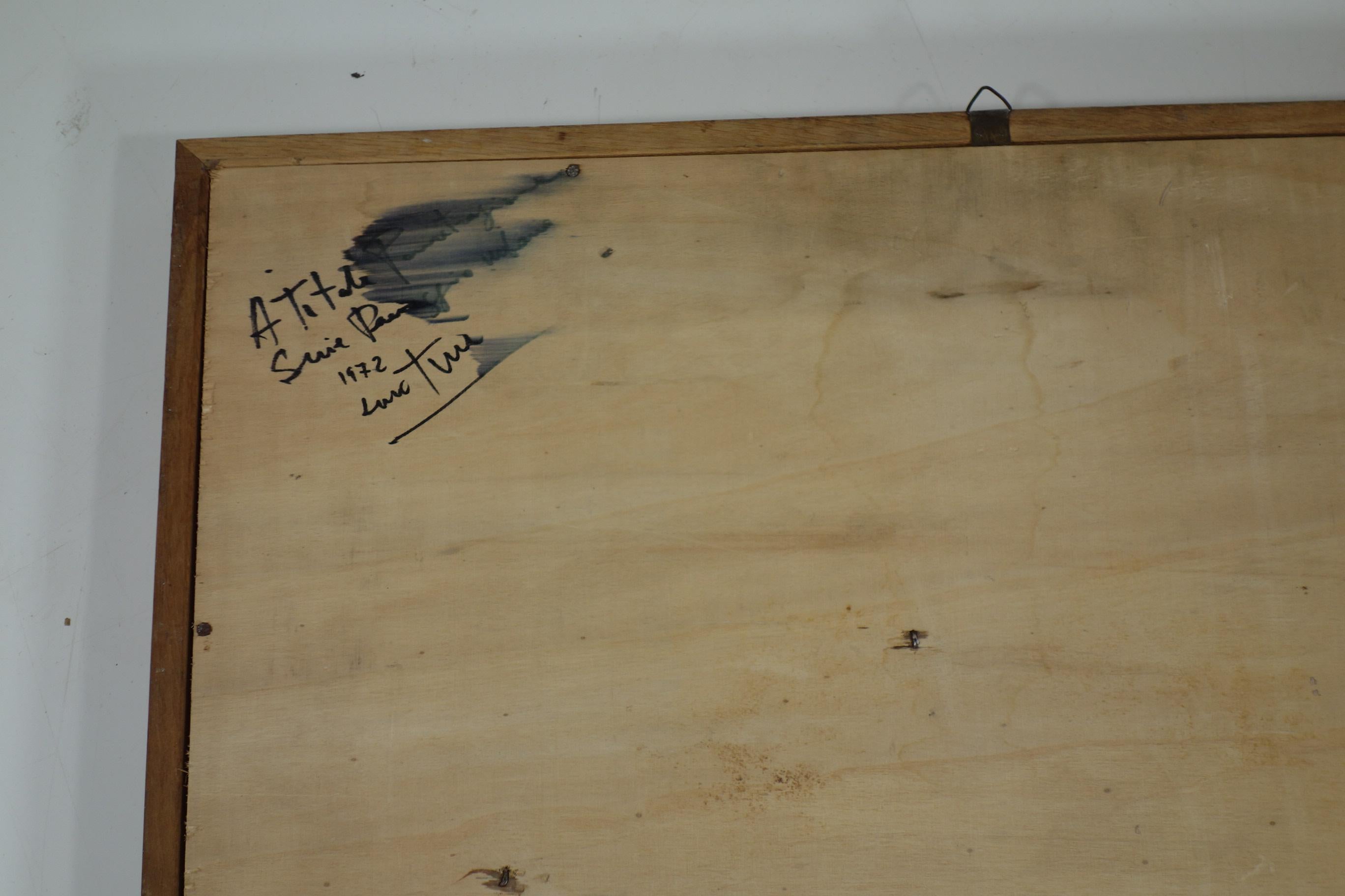 1970 Lino Tinè Italian Modernist Metal Sculpture Panel en vente 1