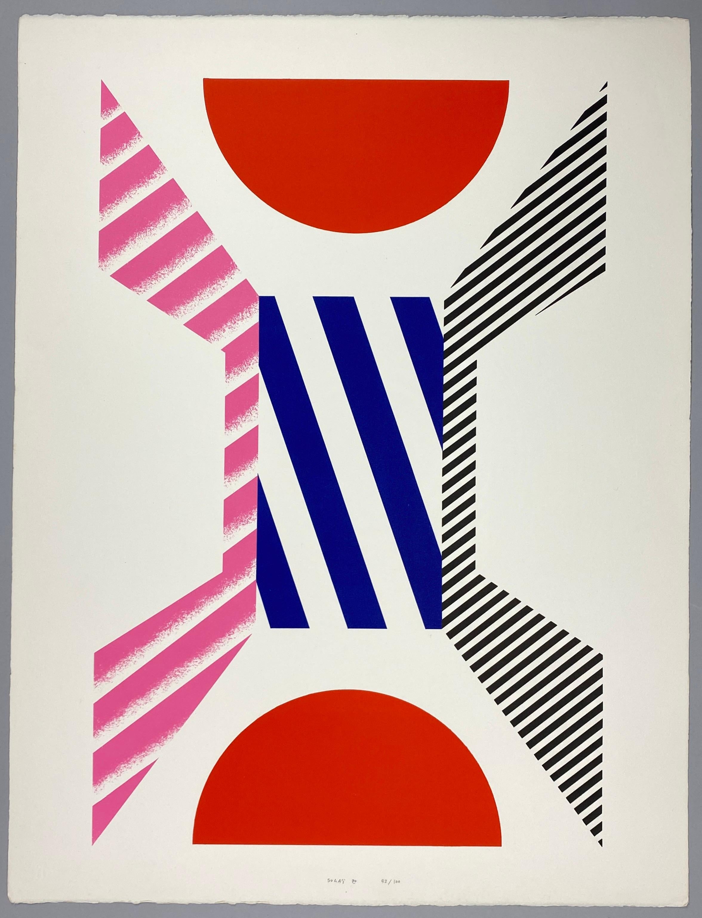 1970 lithograph titled ‘Fête’ by Kumi Sugaï 92/100 For Sale 2