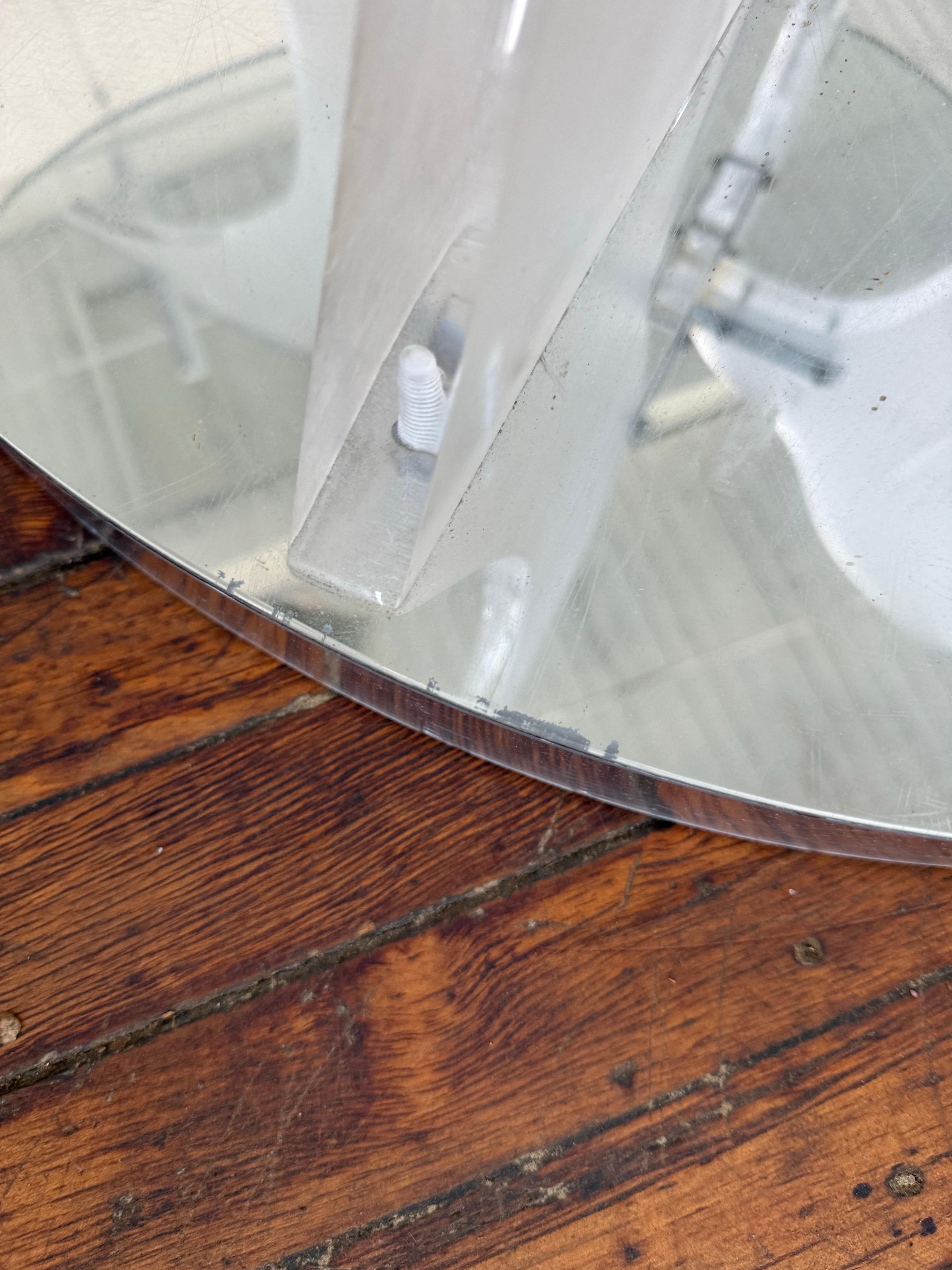 Late 20th Century 1970 Lucite Light up Dolphin Dining Table For Sale