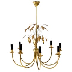 1970 Maison Charles Brass Chandelier