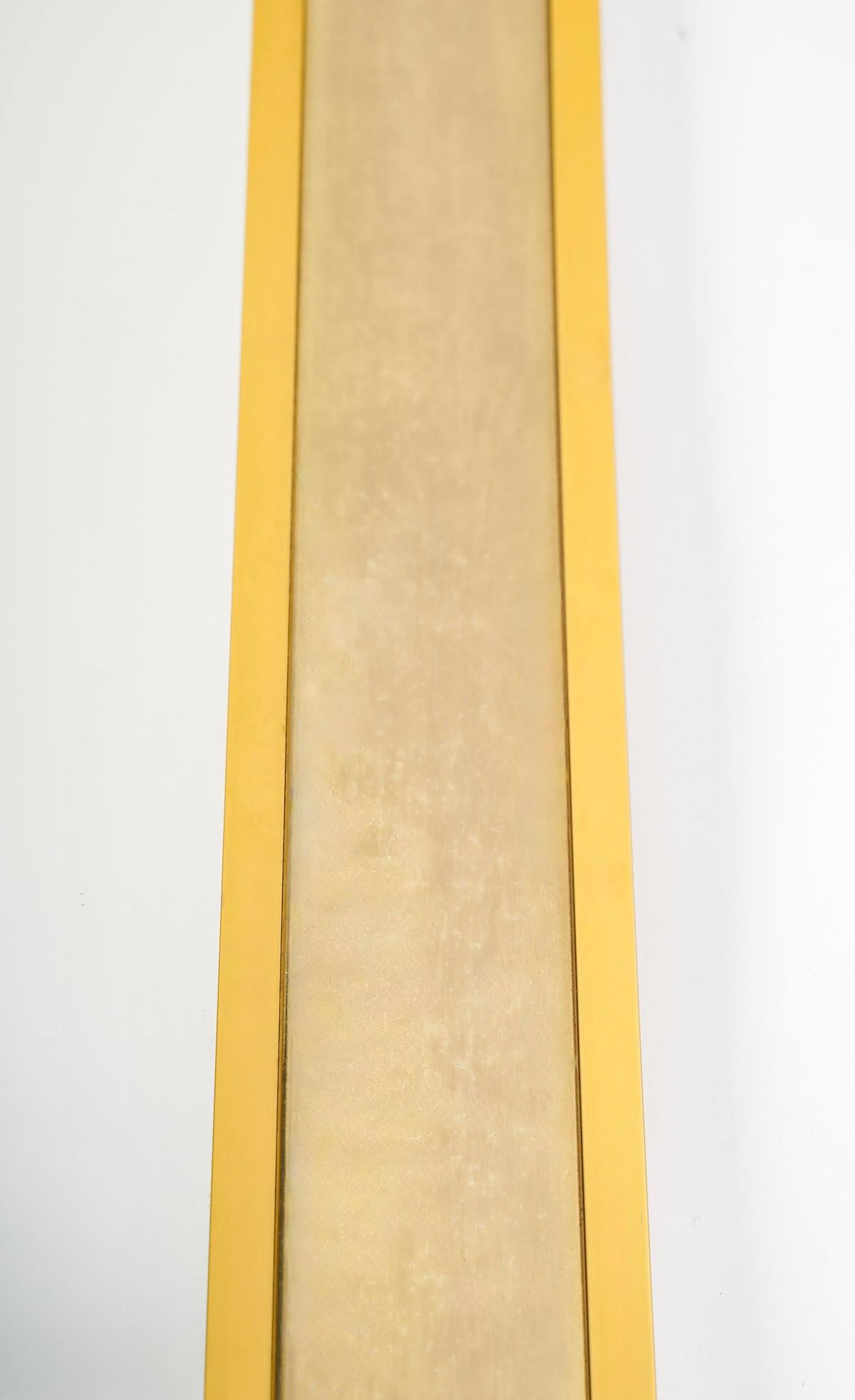 1970 Maison Roche Spiegel aus vergoldetem und versilbertem Messing  im Zustand „Gut“ im Angebot in Saint-Ouen, FR