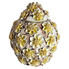 1970 Manises Flower Ceramic Vase, Spain