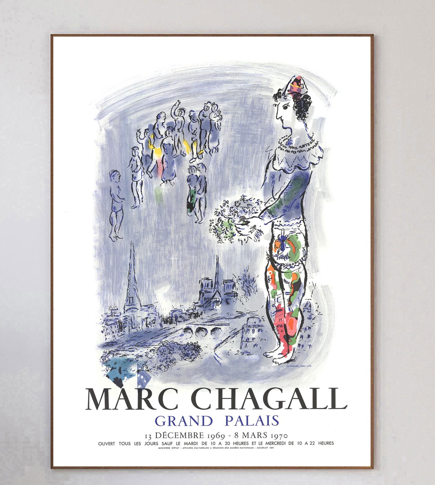 Bellissima litografia con le opere dell'artista ebreo francese e pioniere del modernismo Marc Chagall. Il disegno presenta la sua opera d'arte 
