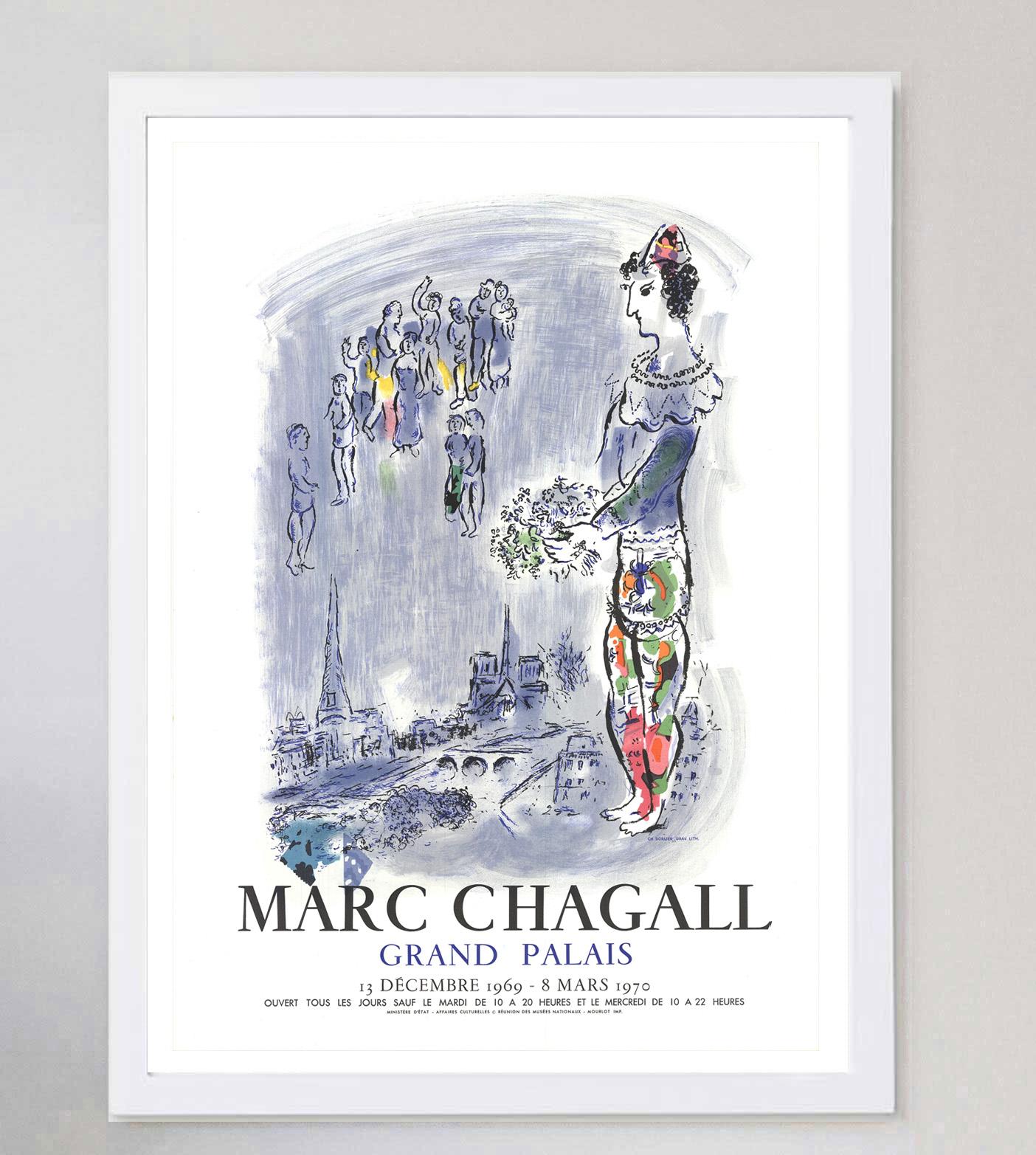 Empireposter Puzzle 1000 Pezzi Marc Chagall - Il Violinista Blu 68x48 Cm - Cartone Di Qualità Con Struttura Lino