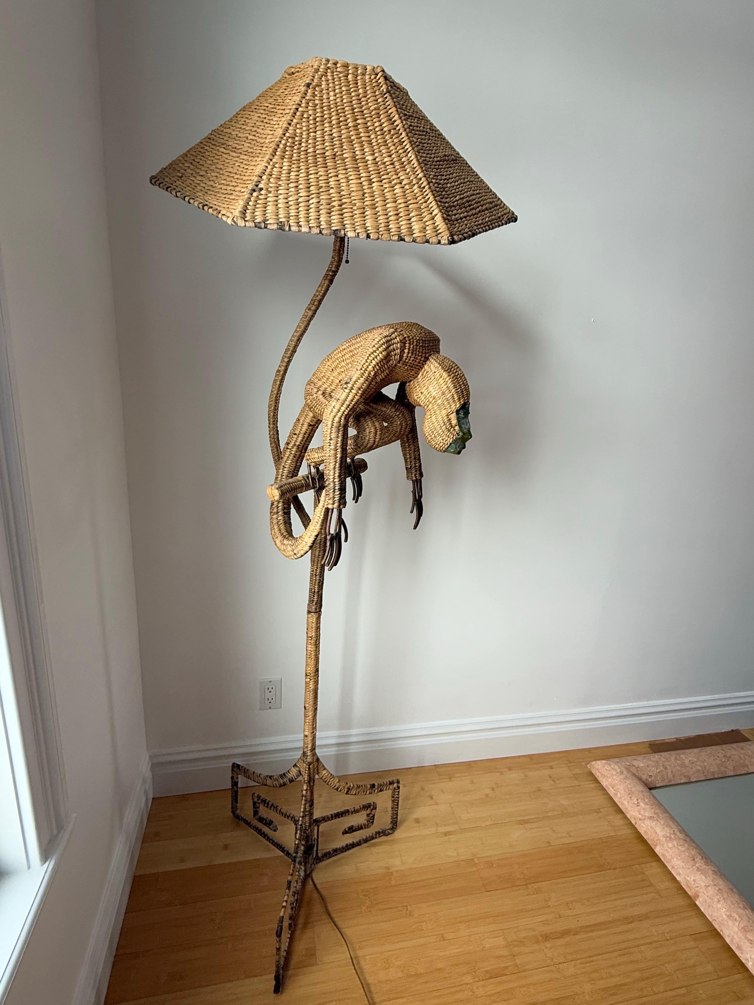 Lampada da terra con scimmia di Mario Lopez Torres del 1970 in vendita 9