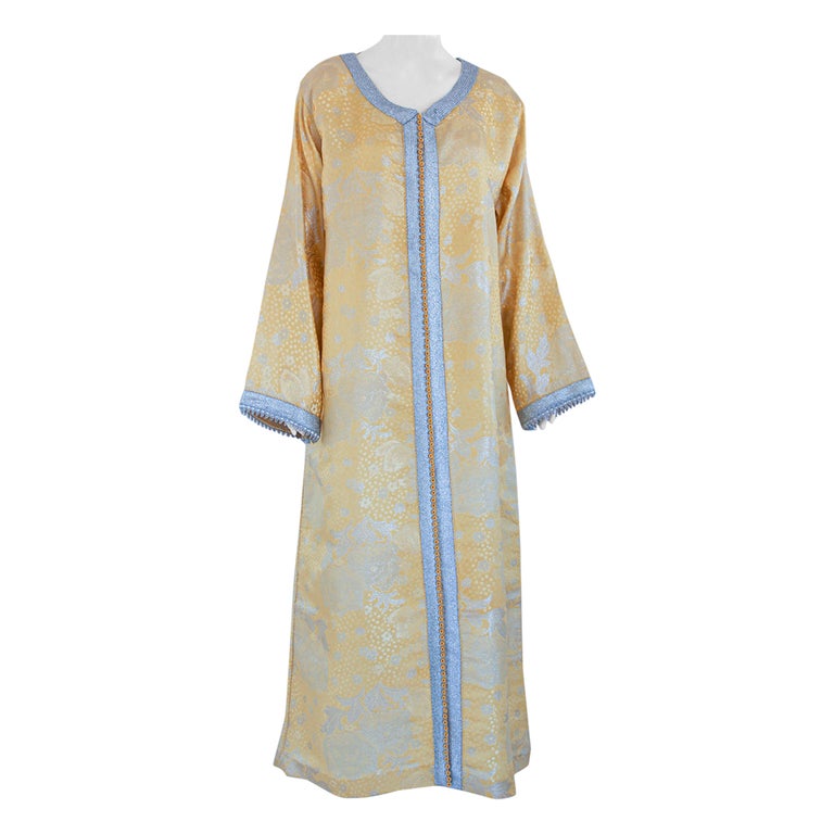 1970 Metallic Gold and Silver Brocade Maxi Dress Caftan Gown Kaftan For Sale at 1stDibs 1970 Metallic Gold and Silver Brocade Maxi Dress Caftan Gown Kaftan For Sale at 1stDibs