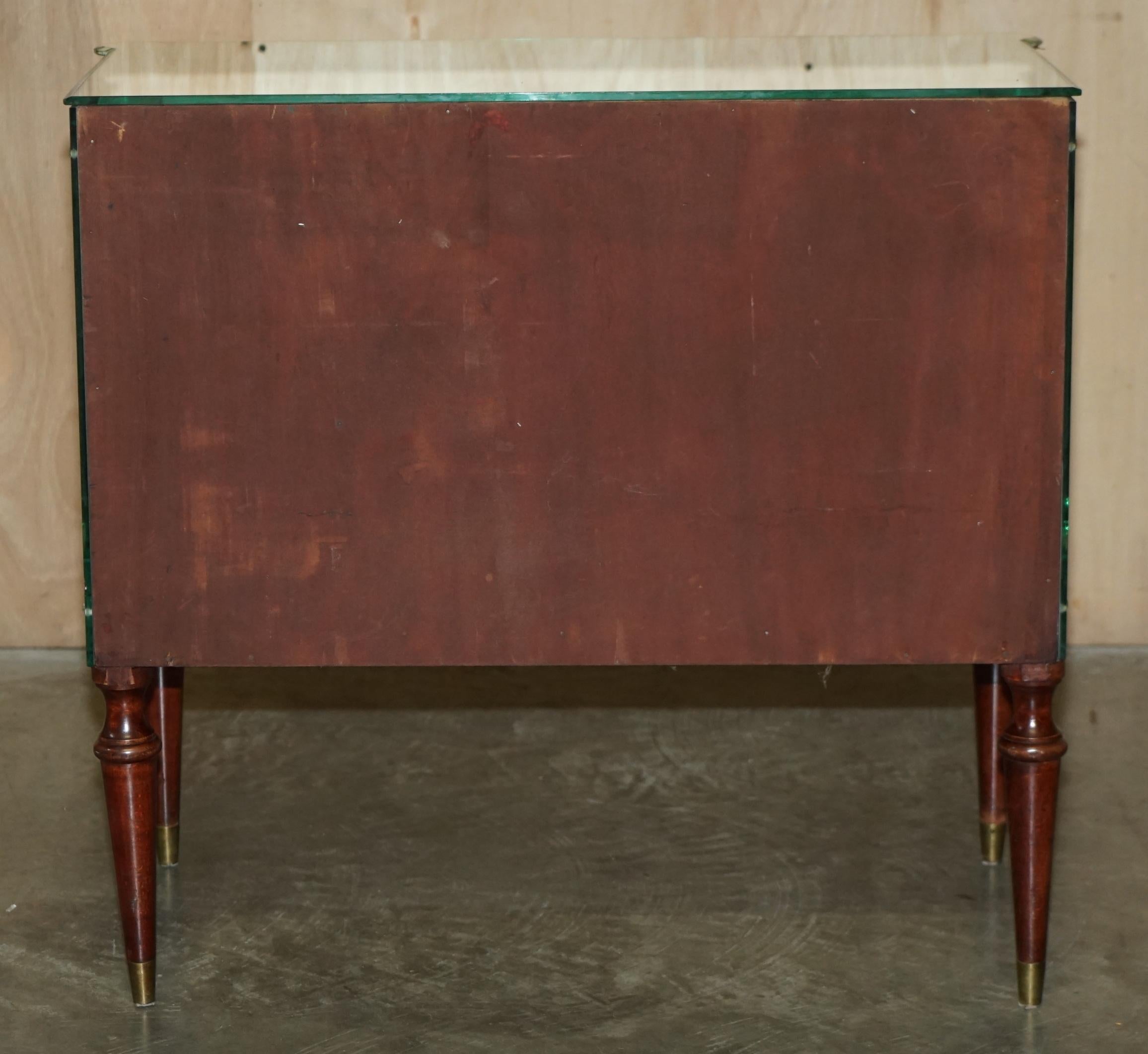 1970 Mid-Century Modern Italian Venetian Glass Cocktail Drinks Cabinet Sideboard 12