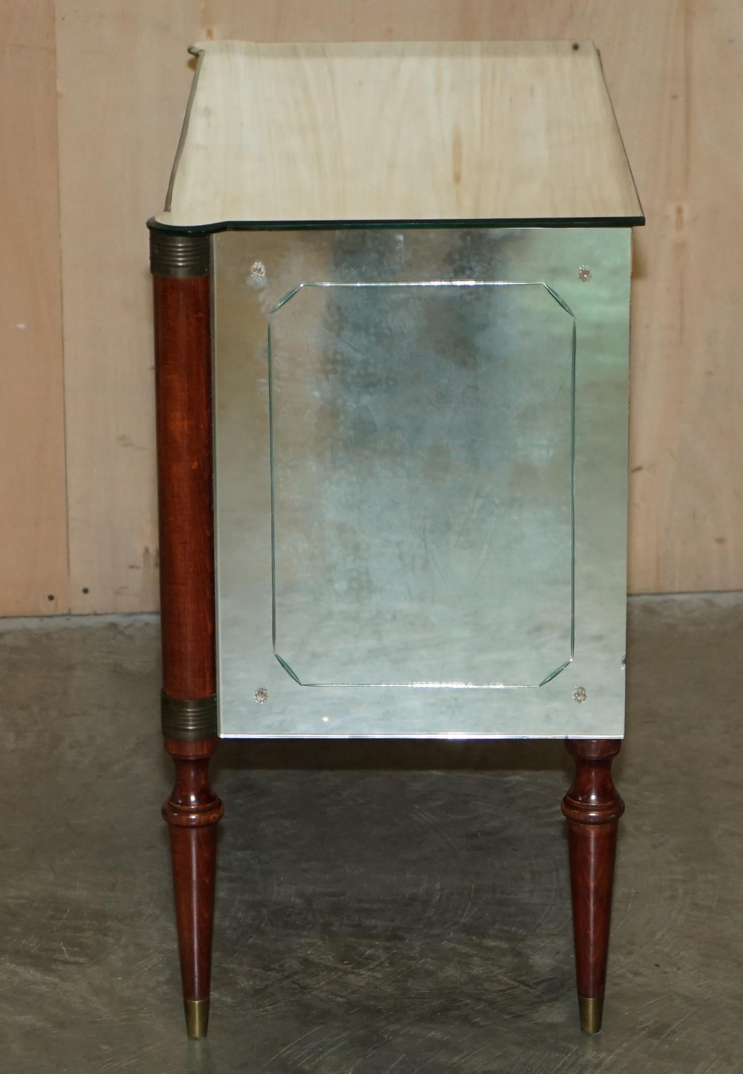 1970 Mid-Century Modern Italian Venetian Glass Cocktail Drinks Cabinet Sideboard 13