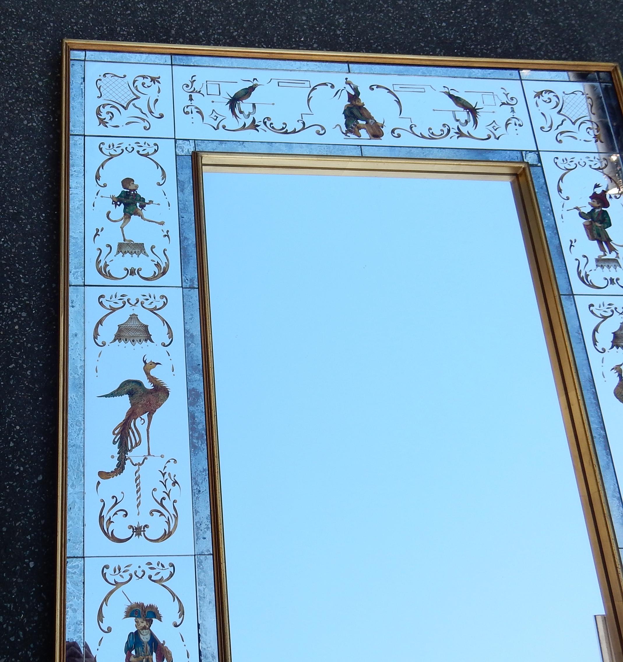Art Deco 1970 Mirror to the Musician Monkeys and to the Lyrebirds