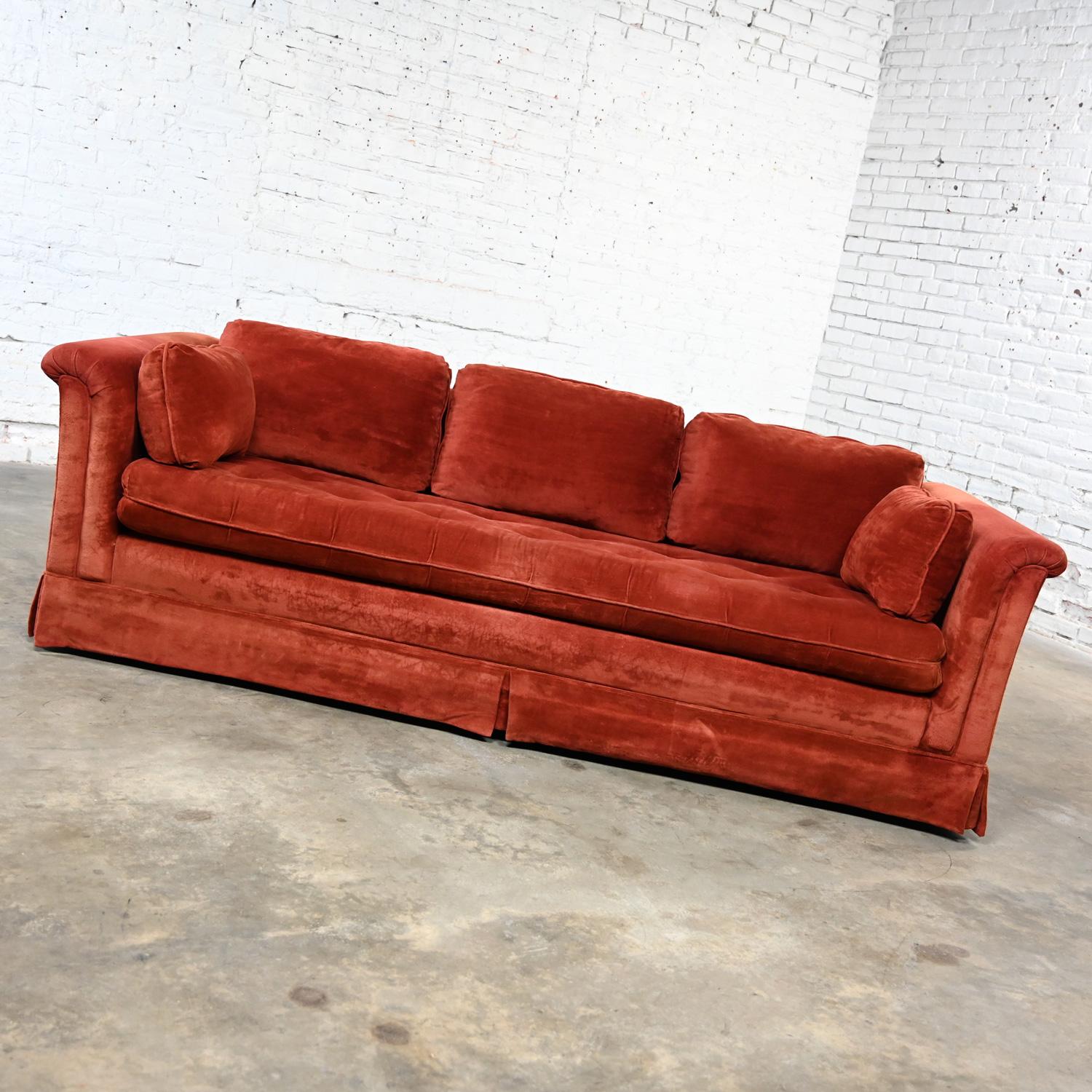 vintage orange sofa