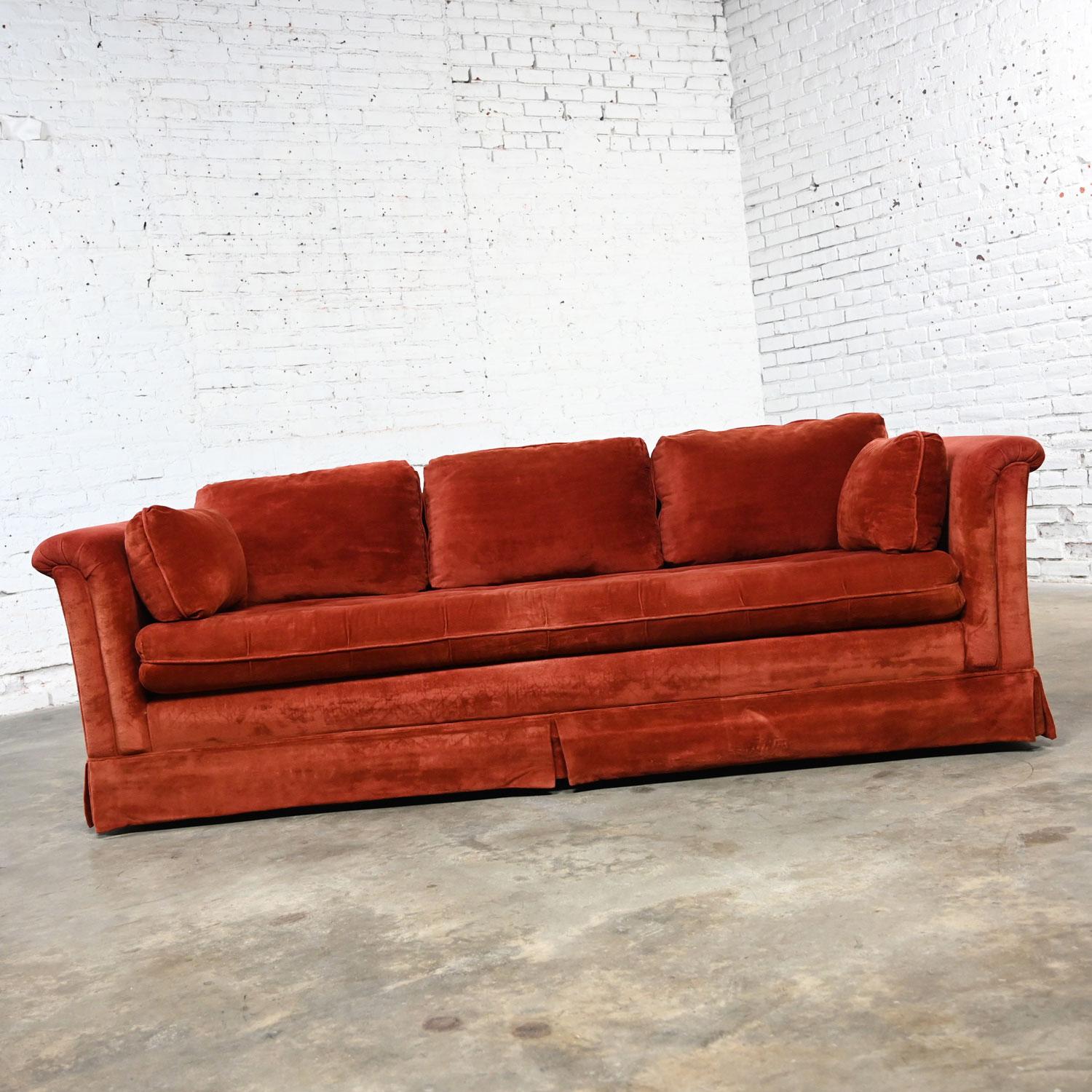 70s orange couch