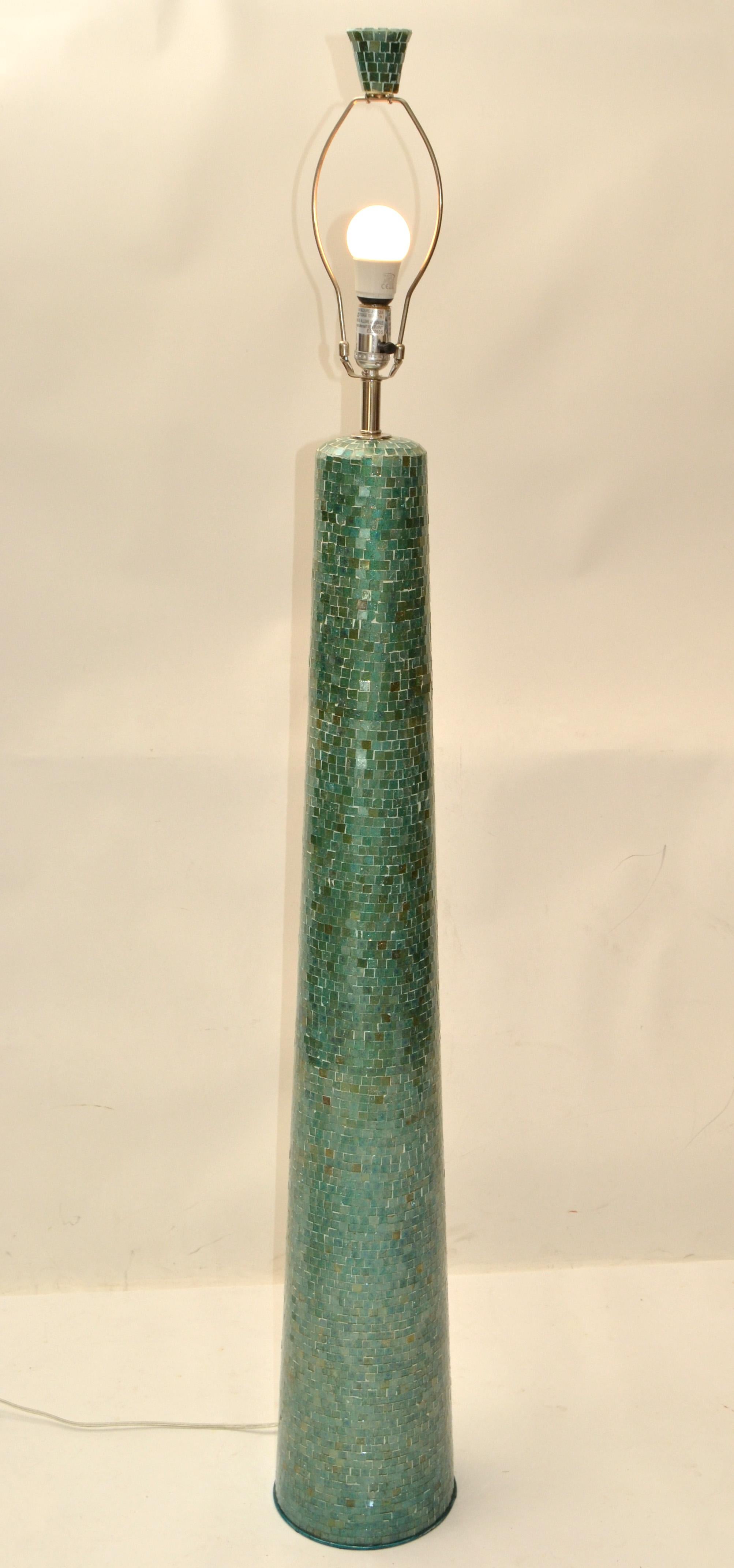 turquoise floor lamp