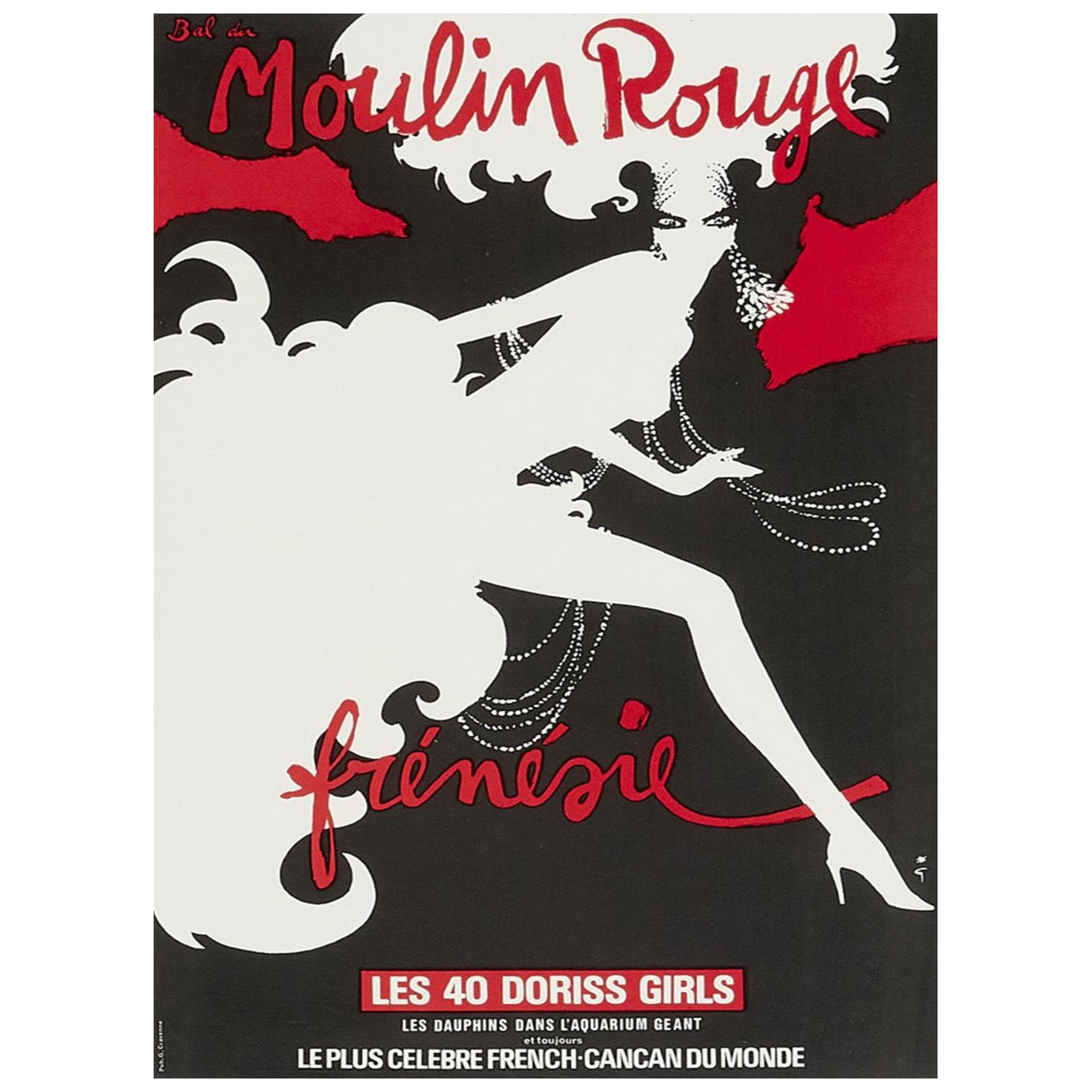 1970 Moulin Rouge Gruau Original Vintage By Plakat