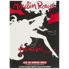 1970 Moulin Rouge Gruau Original Vintage Poster