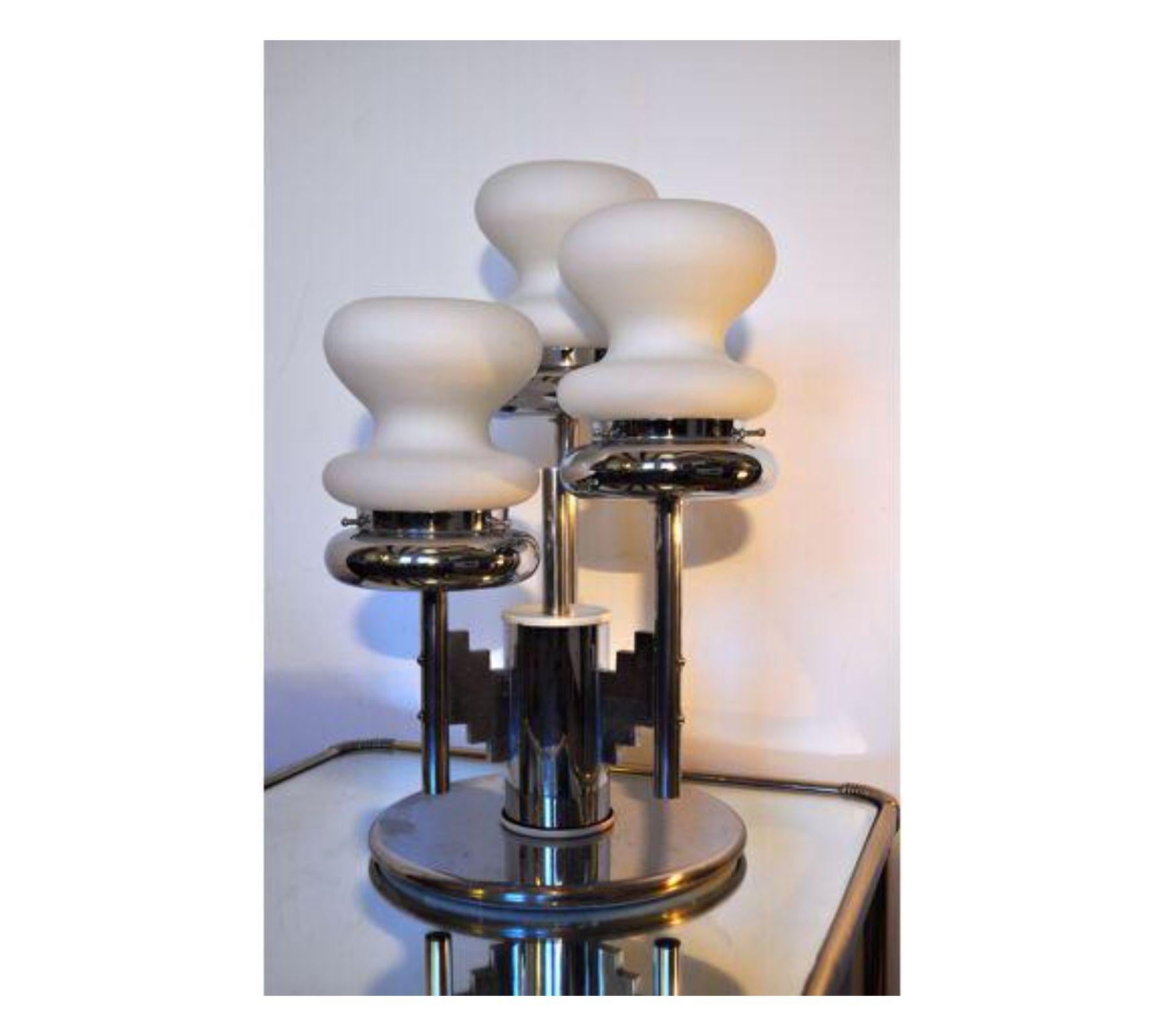 Hollywood Regency 1970 Murano Table Lamp, Attributed to Gaetano Sciolari, Italy For Sale