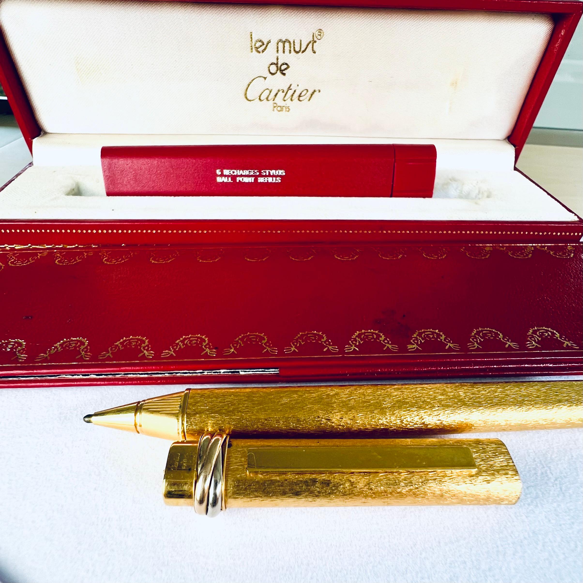 cartier pen gold