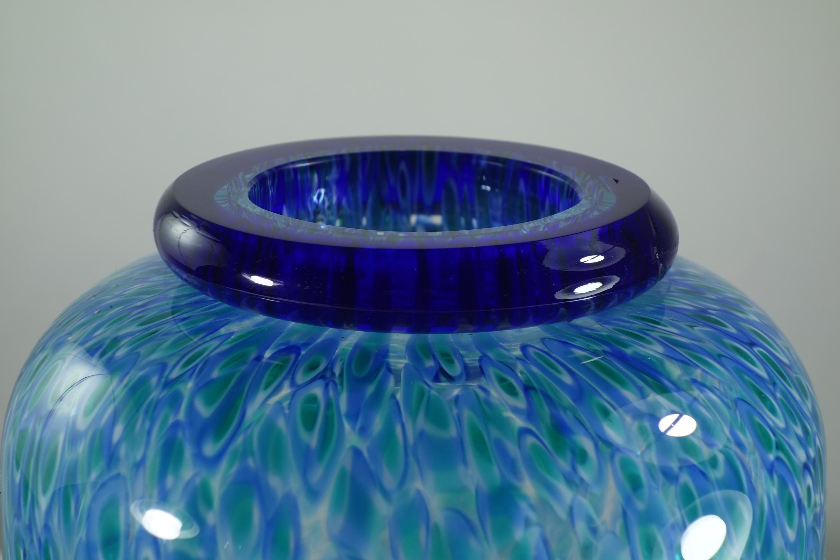 Mid-Century Modern 1970 Neverrino Gae Aulenti Italian Design Murrine Murano Glass Vase For Sale
