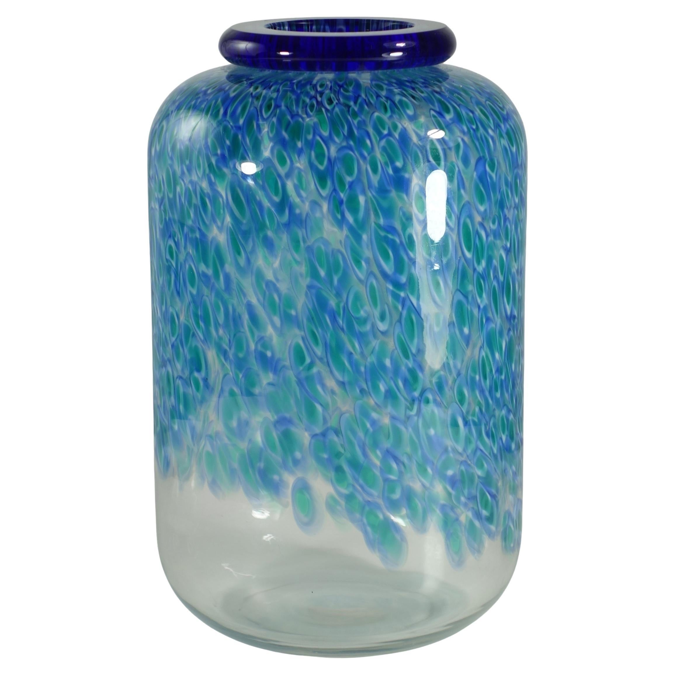 1970 Neverrino Gae Aulenti Italian Design Murrine Murano Glass Vase For Sale