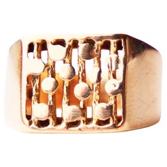 1970 Nordic Ring Unisex Modernist solid 18K Gold Ø6.25 US / 5.3 gr