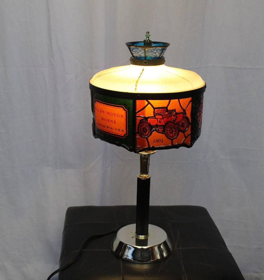 Vintage desk lamp that would be found in an Oldsmobile dealership. This is believed to be a salesman sample version or a factory gift to dealer's.